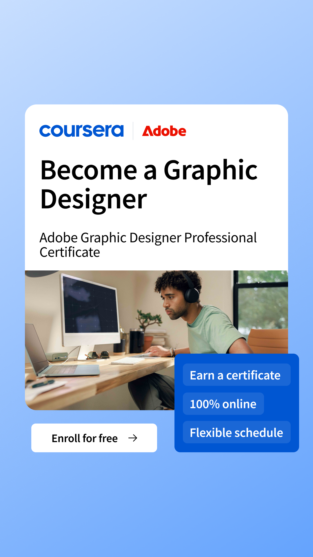 Coursera Facebook ad