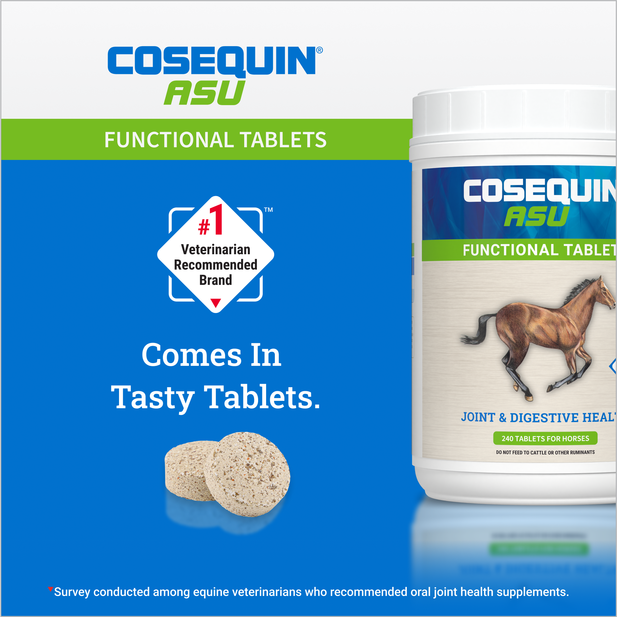 Cosequin Facebook ad: Cosequin ASU Functional Tablets come in easy-to-feed, tasty…