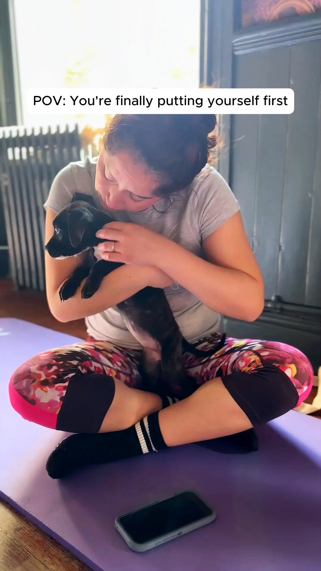 Pupp & Co Puppy Yoga Facebook ad: Self-care starts here. Book Puppy Yoga in Birmingham!