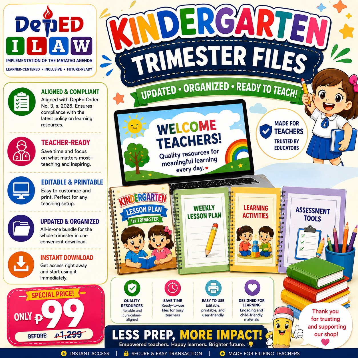 Cerevra Facebook ad: KINDERGARTEN TRIMESTER FILES