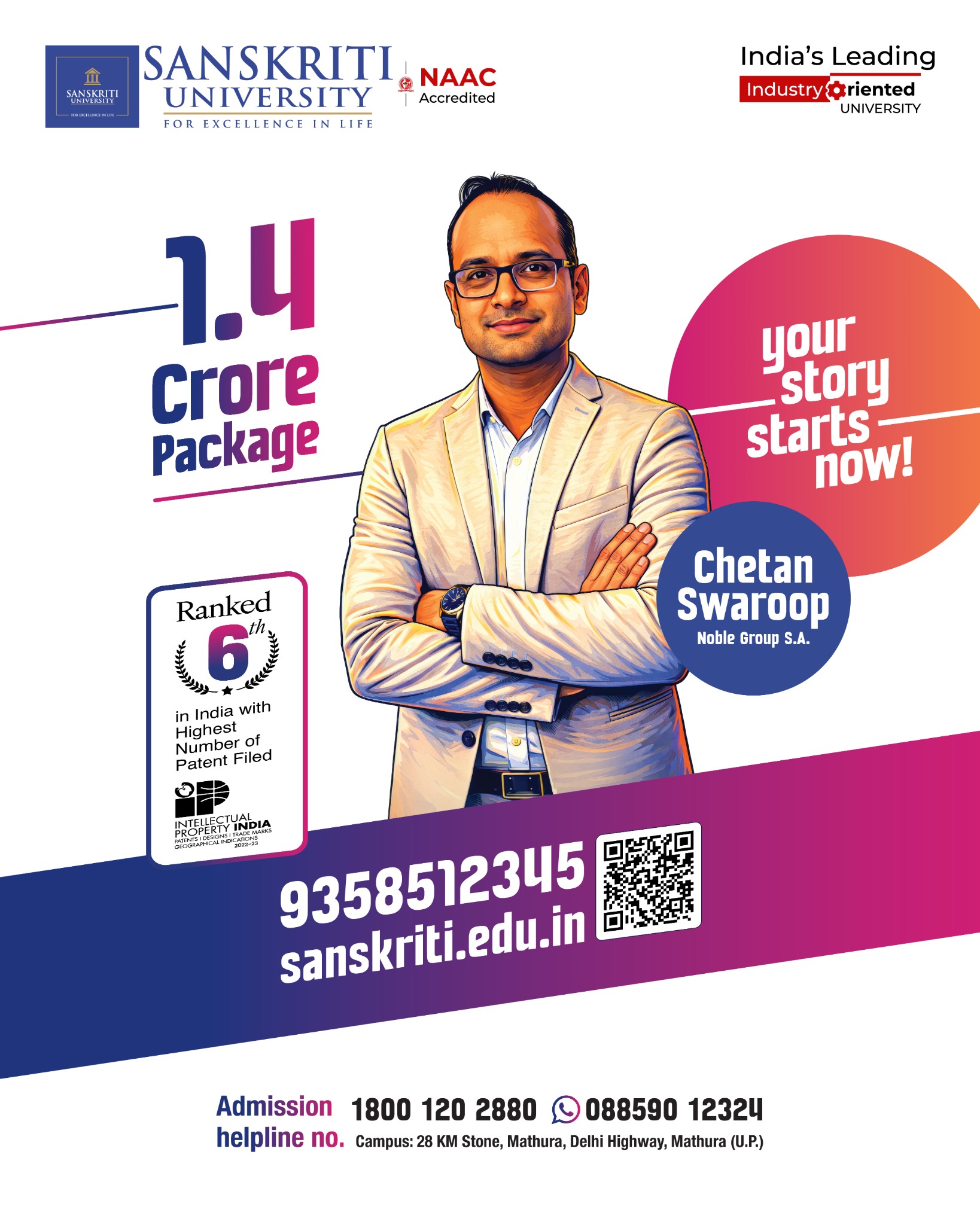 Sanskriti University Facebook ad