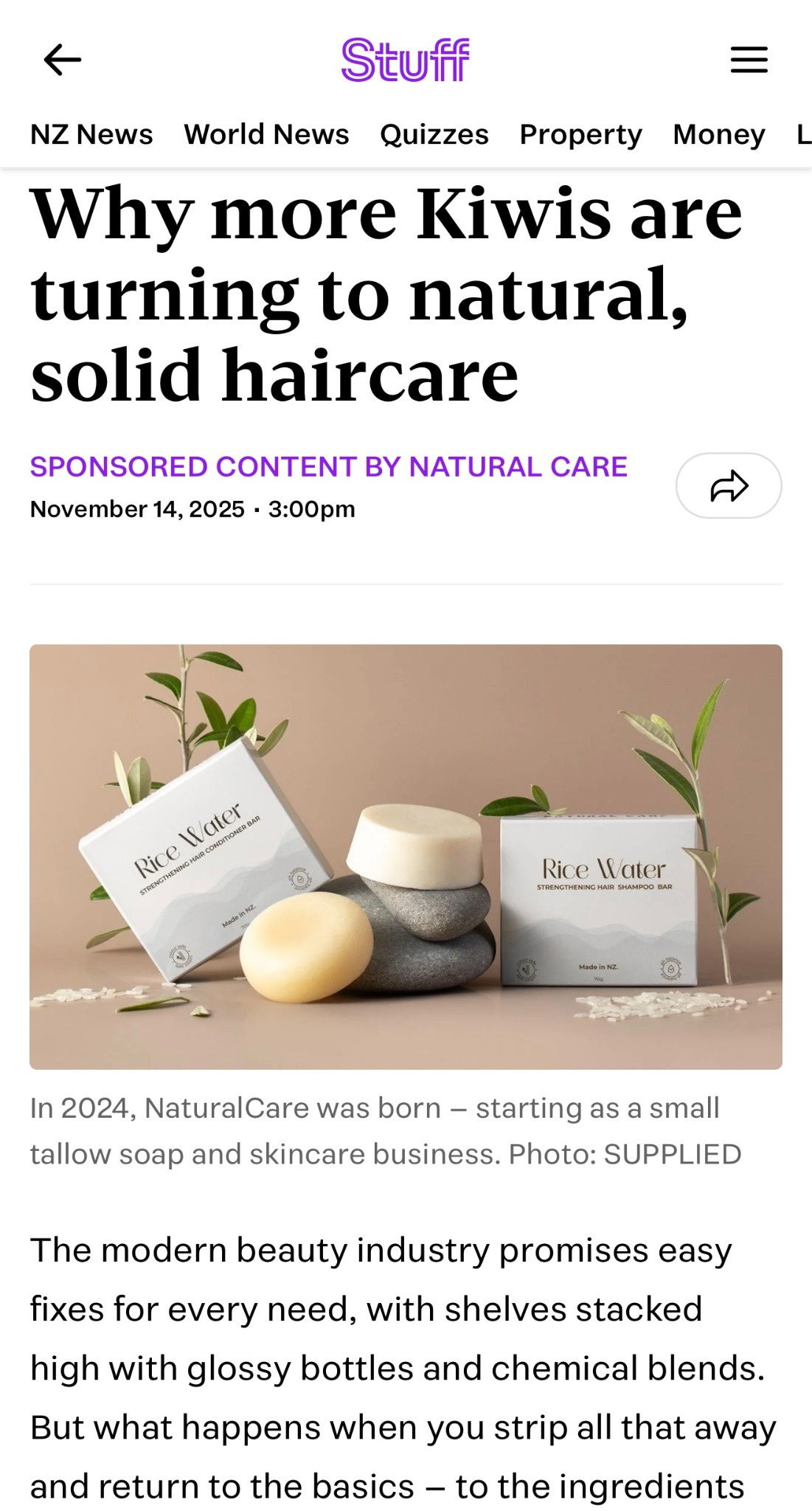 NaturalCare Facebook ad