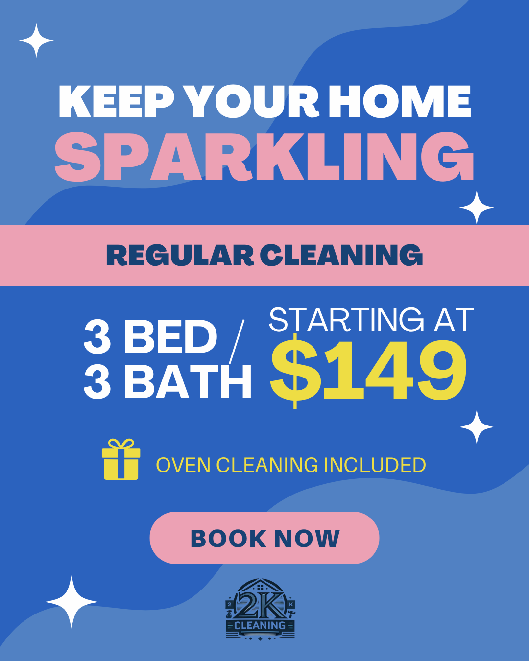 2K Cleaning Facebook ad: Request your quote now