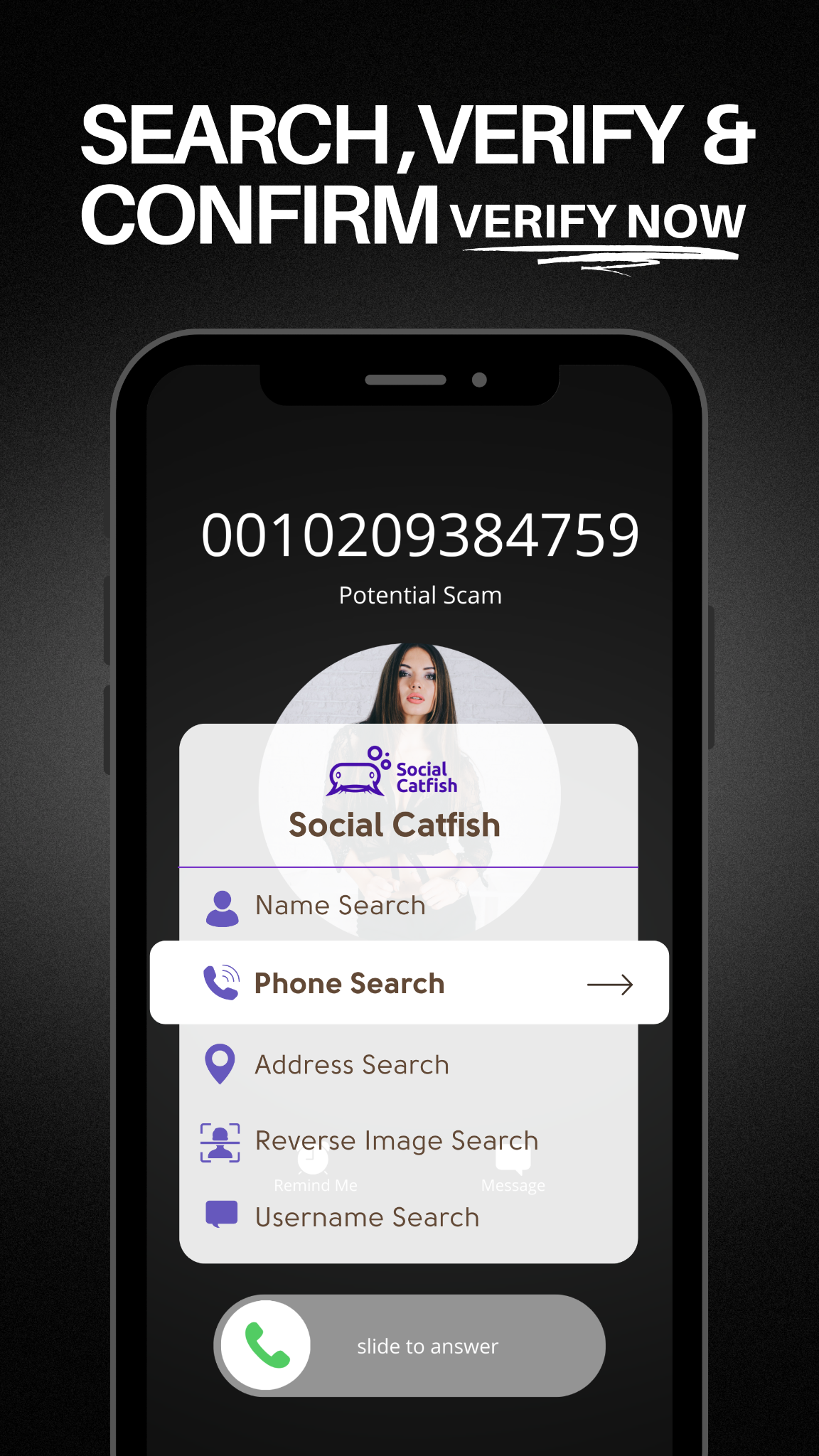 SocialCatfish.com Facebook ad