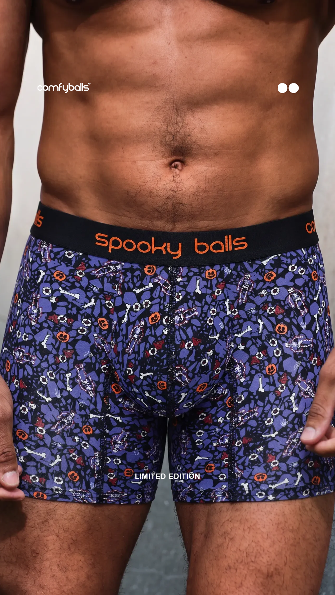 Comfyballs Facebook ad: Säkra dina Spooky Balls!