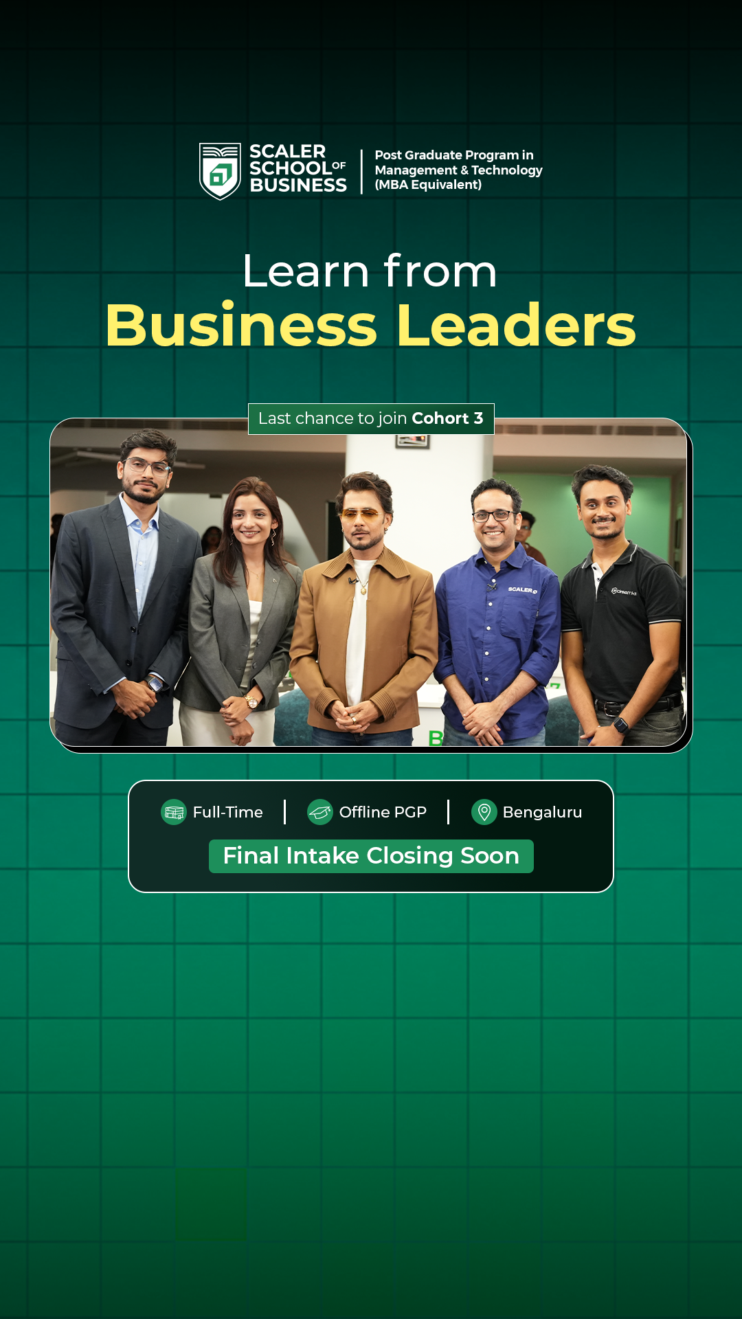 Scaler School of Business Facebook ad
