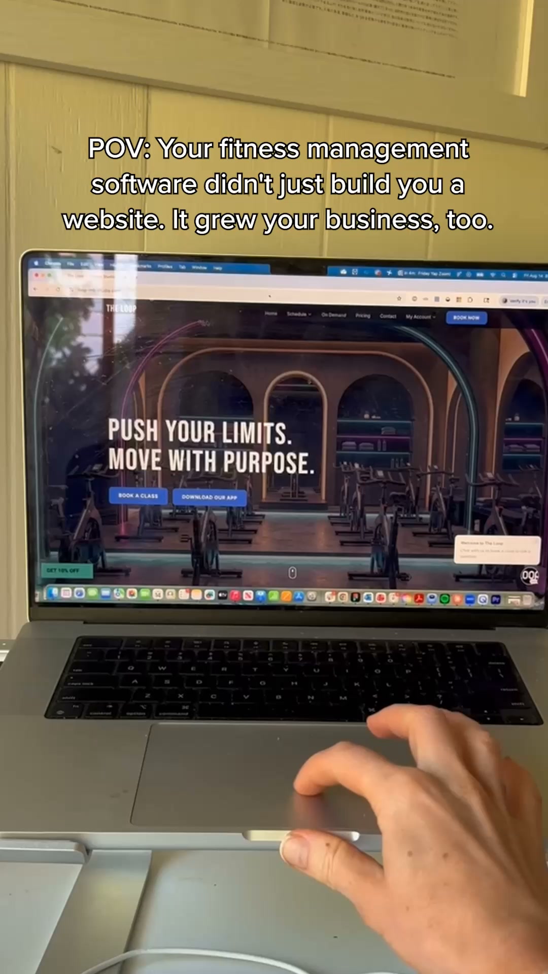 Mindbody Facebook ad: Want a website for your fitness business?