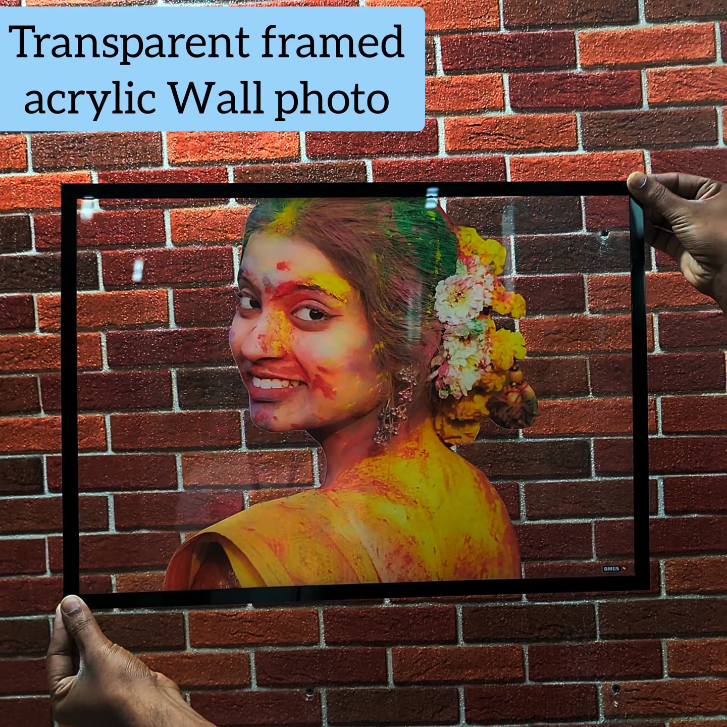 OMGs.in Facebook ad: Premium Acrylic Wall Photo