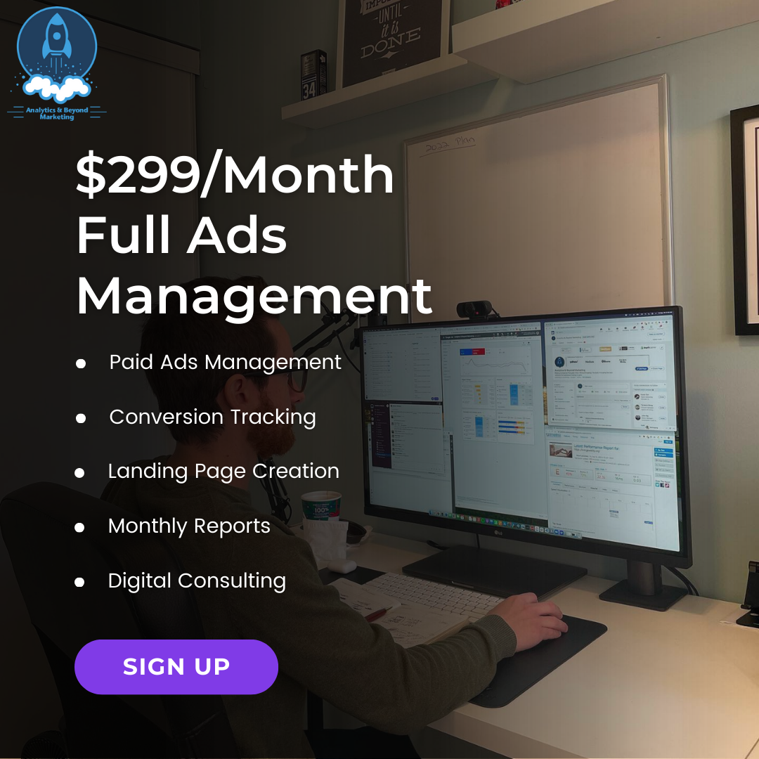 Analytics & Beyond Marketing Inc. Facebook ad from Sep 29, 2025