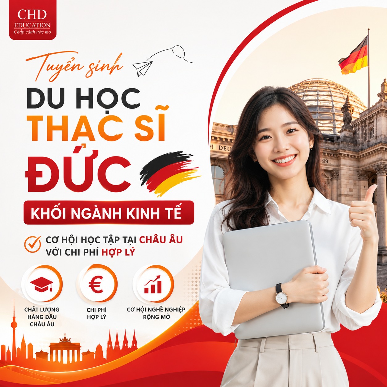 Du học Đức và Học Tiếng Đức CHD Facebook ad: GPA CAO, IELTS TỐT VẪN TRƯỢT APS THẠC…