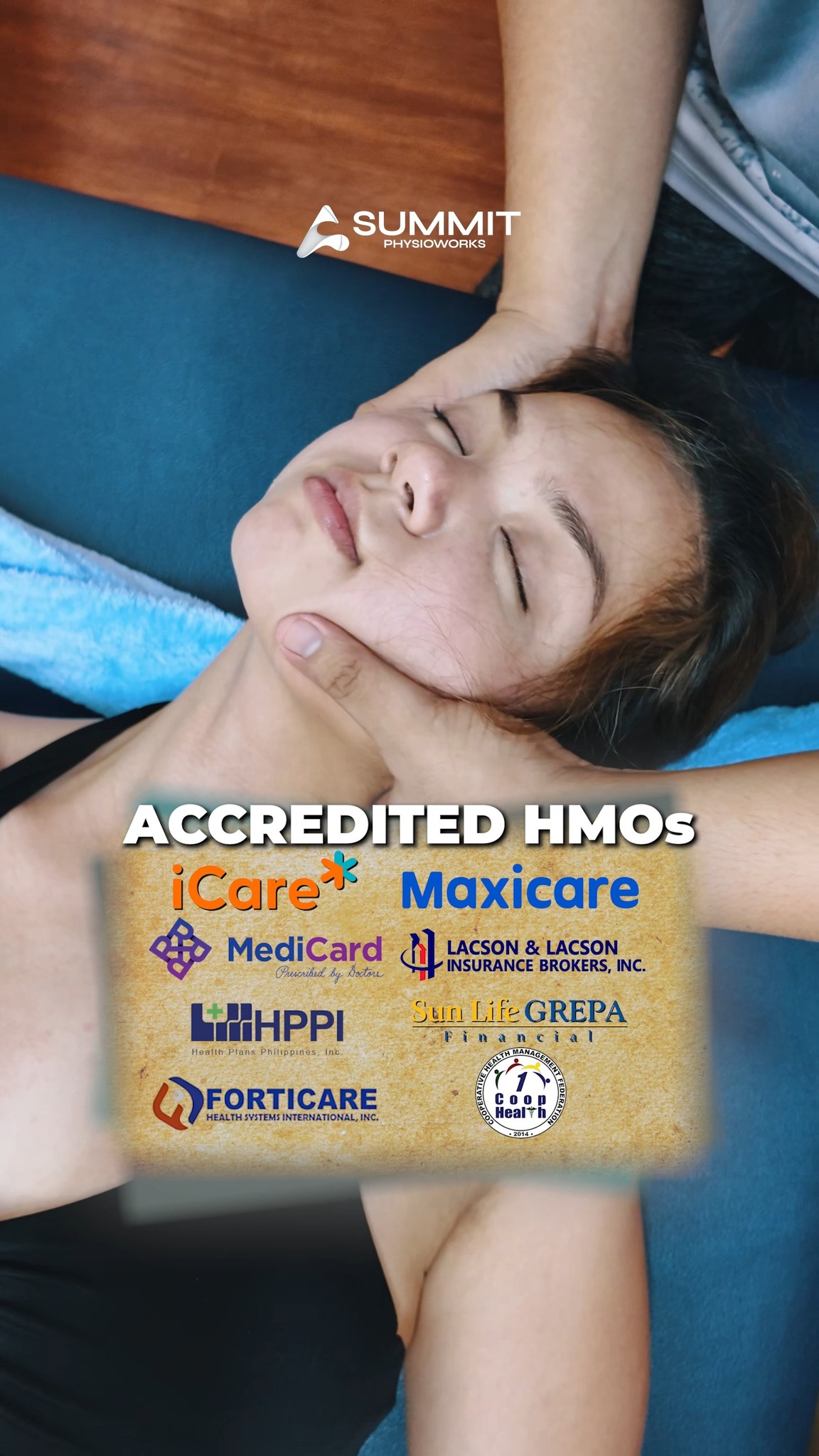 Summit Physioworks Facebook ad: HMO ACCREDITED