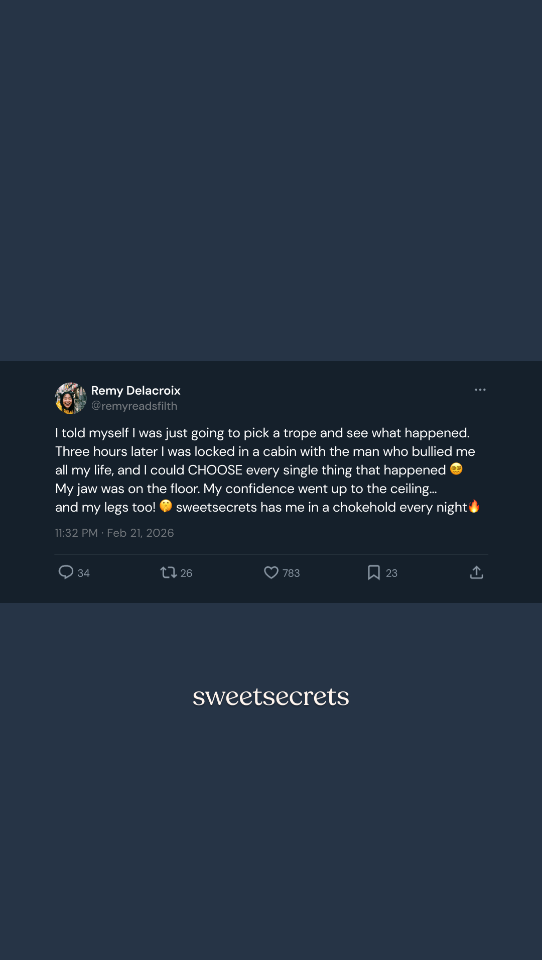 Sweetsecrets Facebook ad