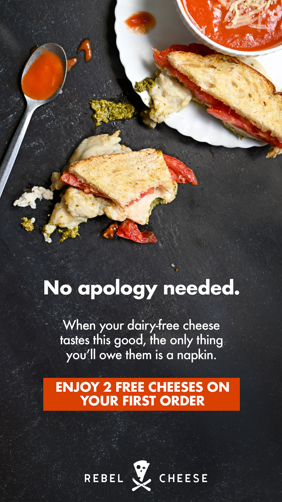 Rebel Cheese Facebook ad