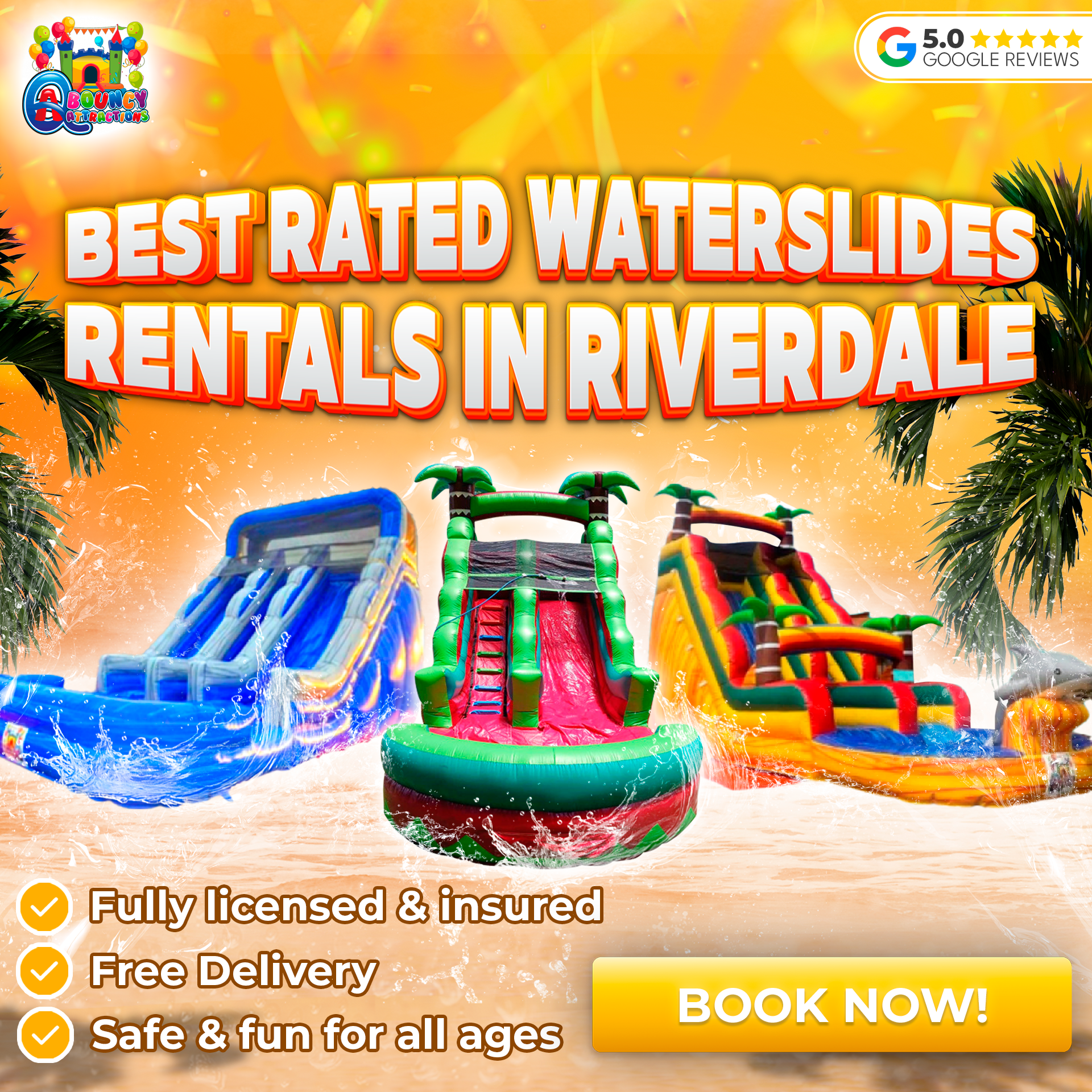 Q & A Bouncy Attractions Facebook ad: Let’s make your next party amazing!