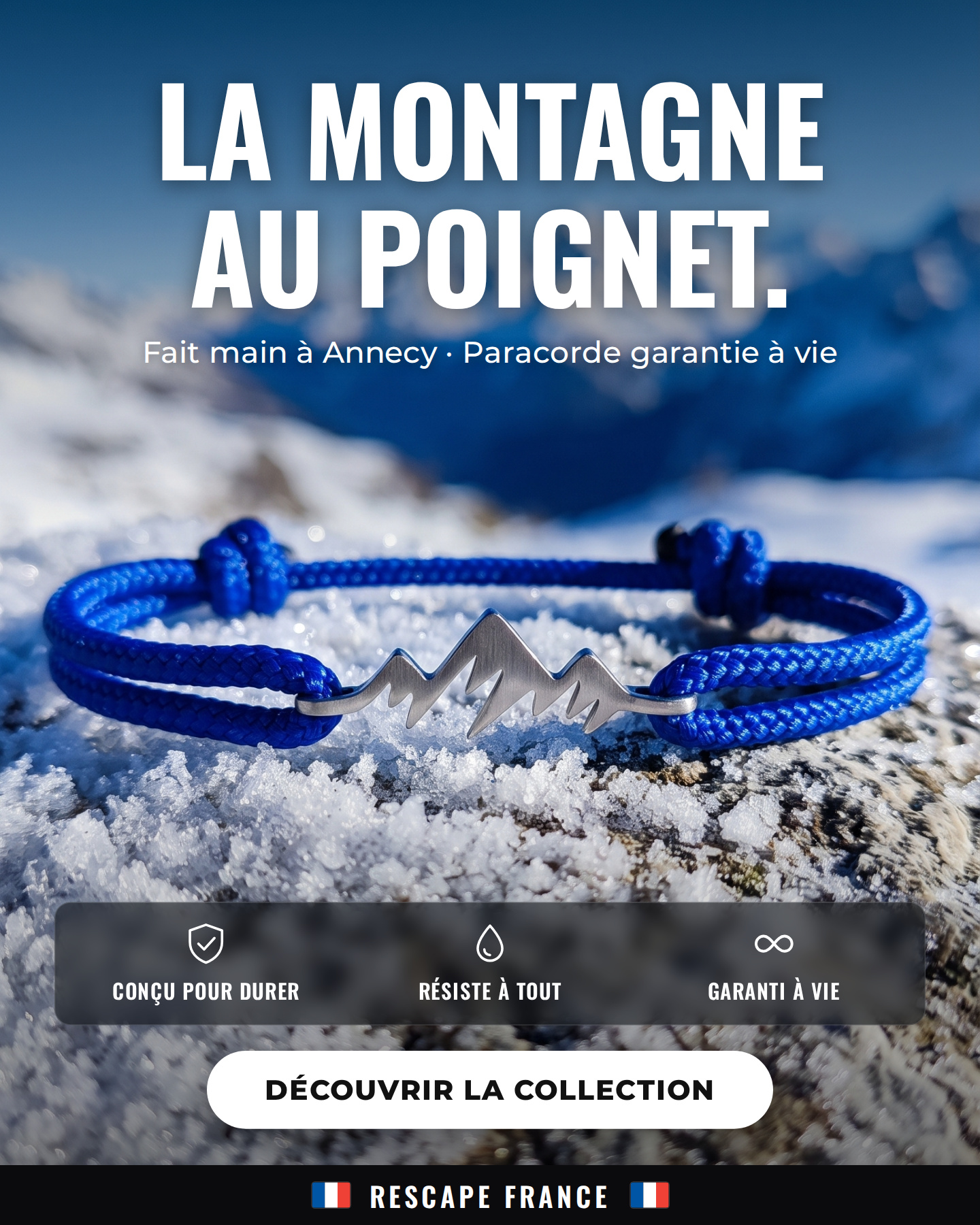 Rescapé France Facebook ad: Portez votre passion!