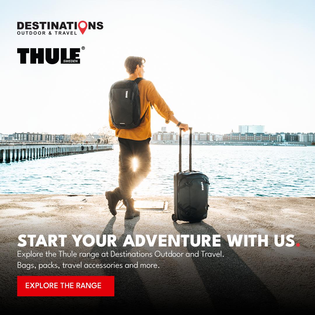 Destinations Outdoor & Travel Facebook ad: Explore bags, packs and more from THULE.