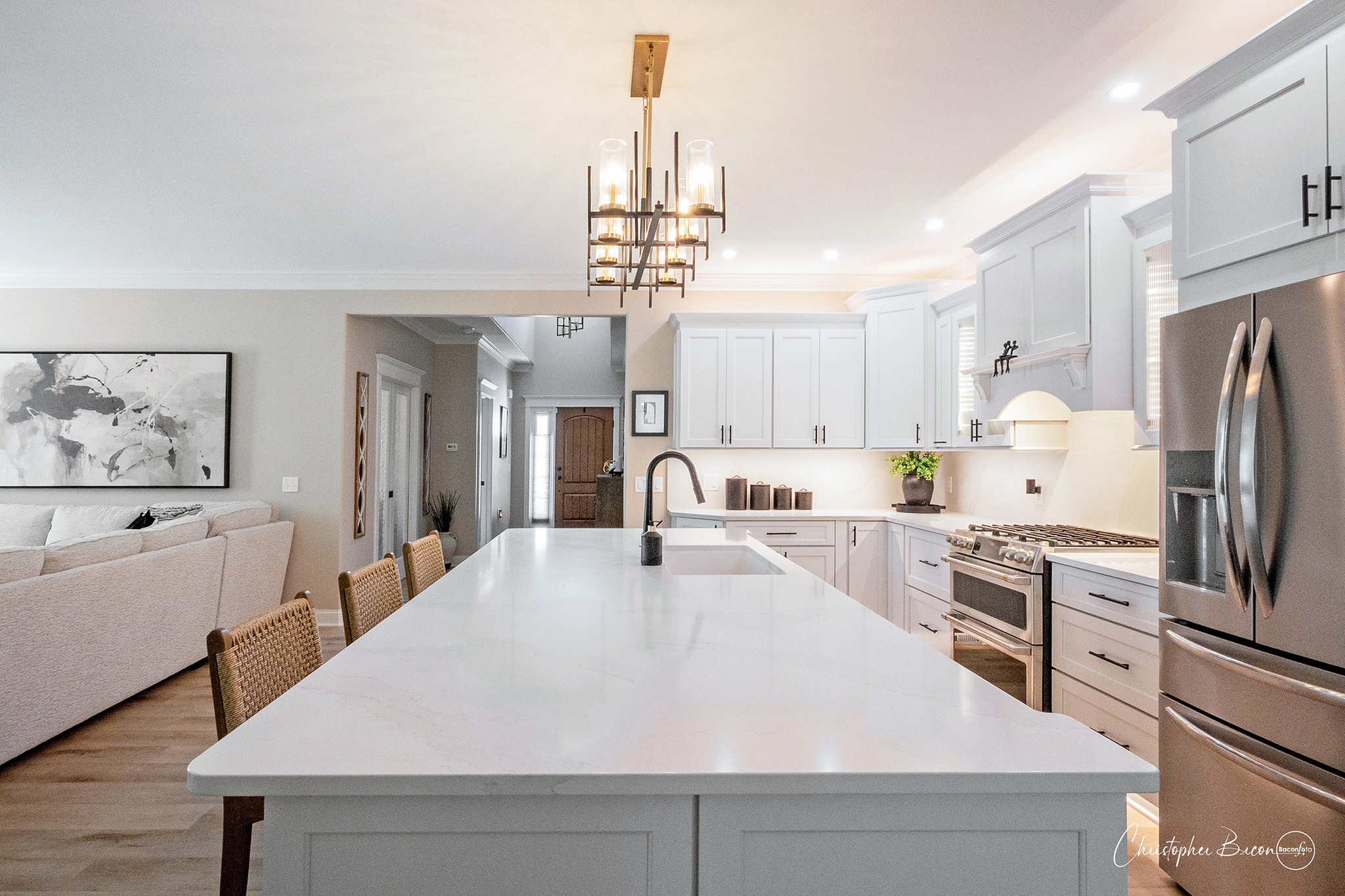 Falcon Renovations Facebook ad: Complete kitchen renovation: new floors, lighting, and…