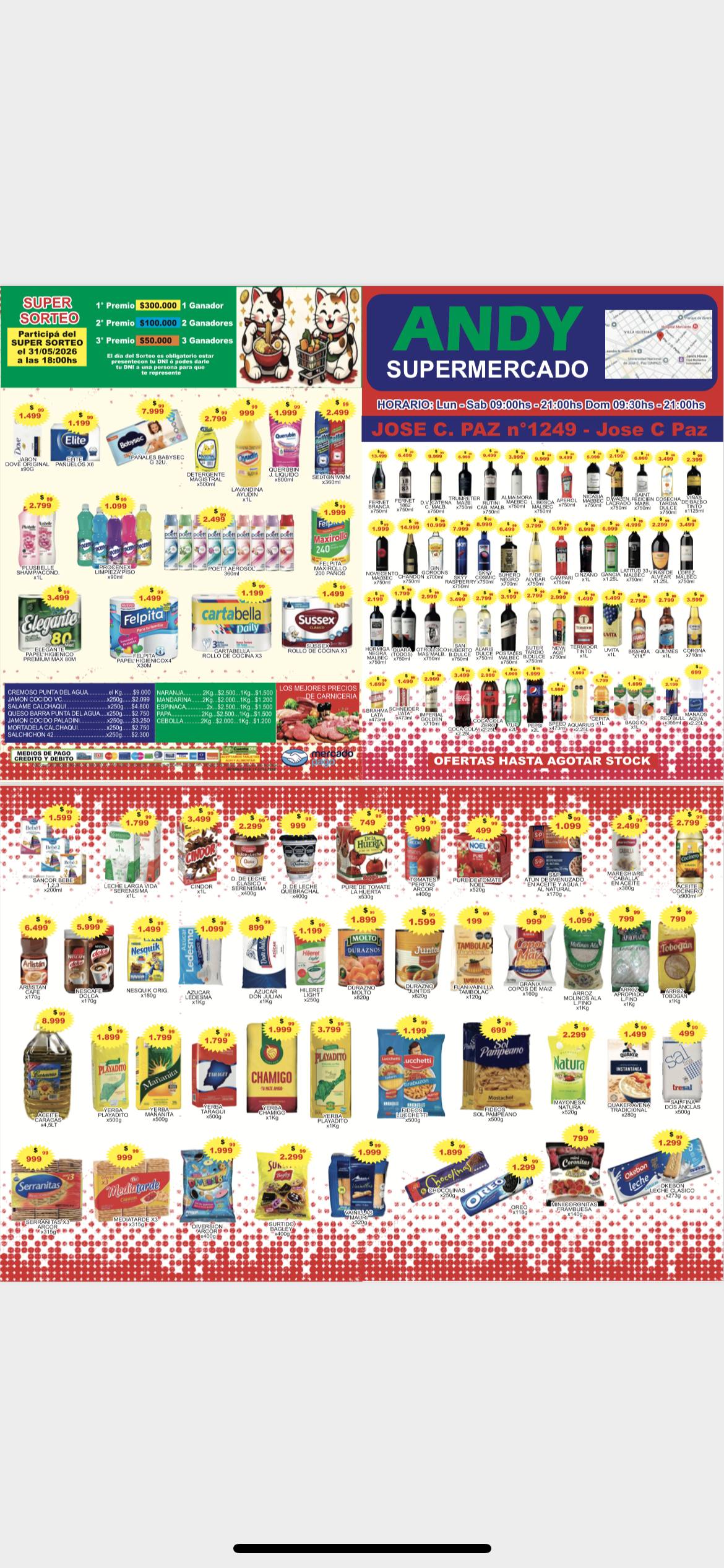 super Andy Facebook ad: Super Andy oferta y Sorteo