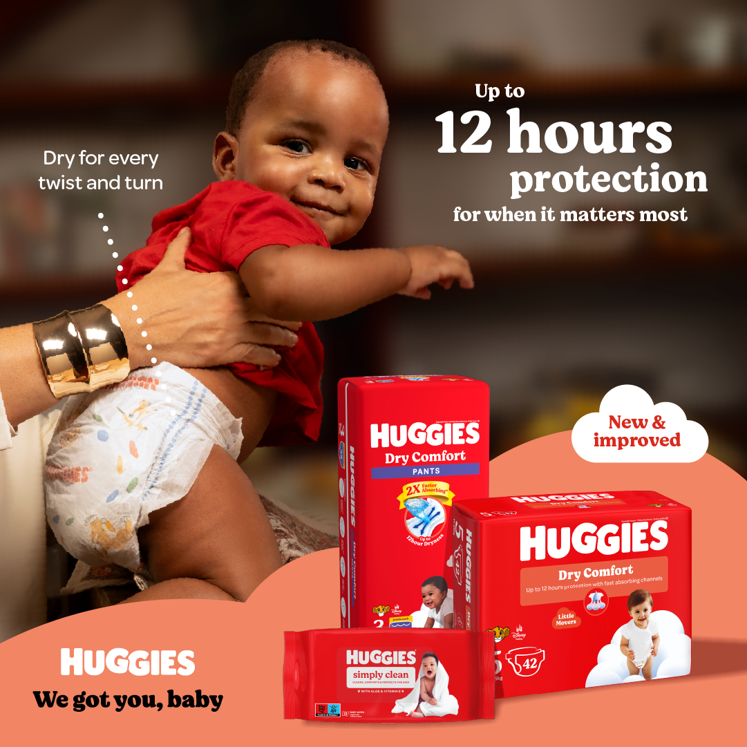 Huggies SA Facebook ad: NEW & Improved Huggies Dry Comfort