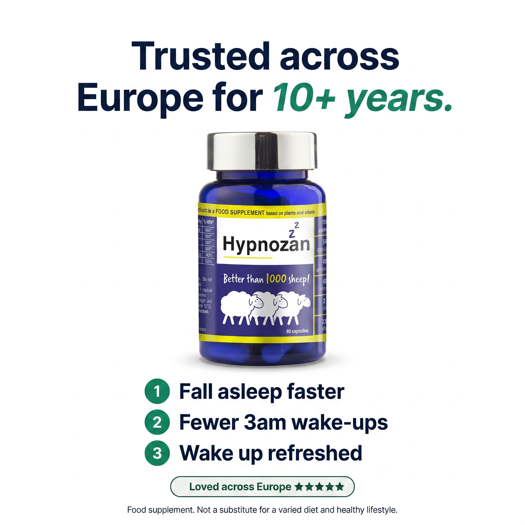 Hypnozan Facebook ad: Wind Down. Sleep Better.