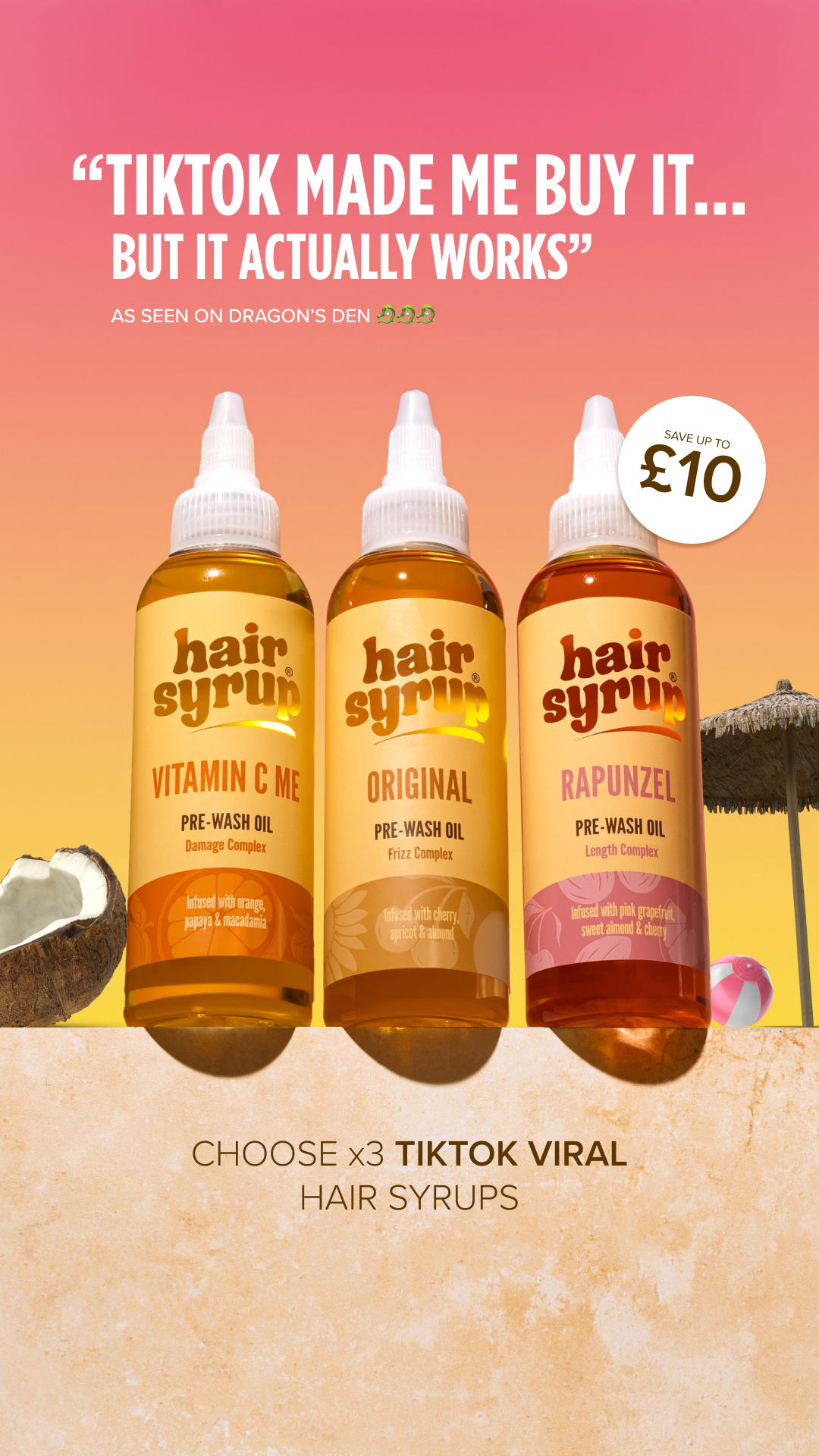 Hair Syrup Facebook ad