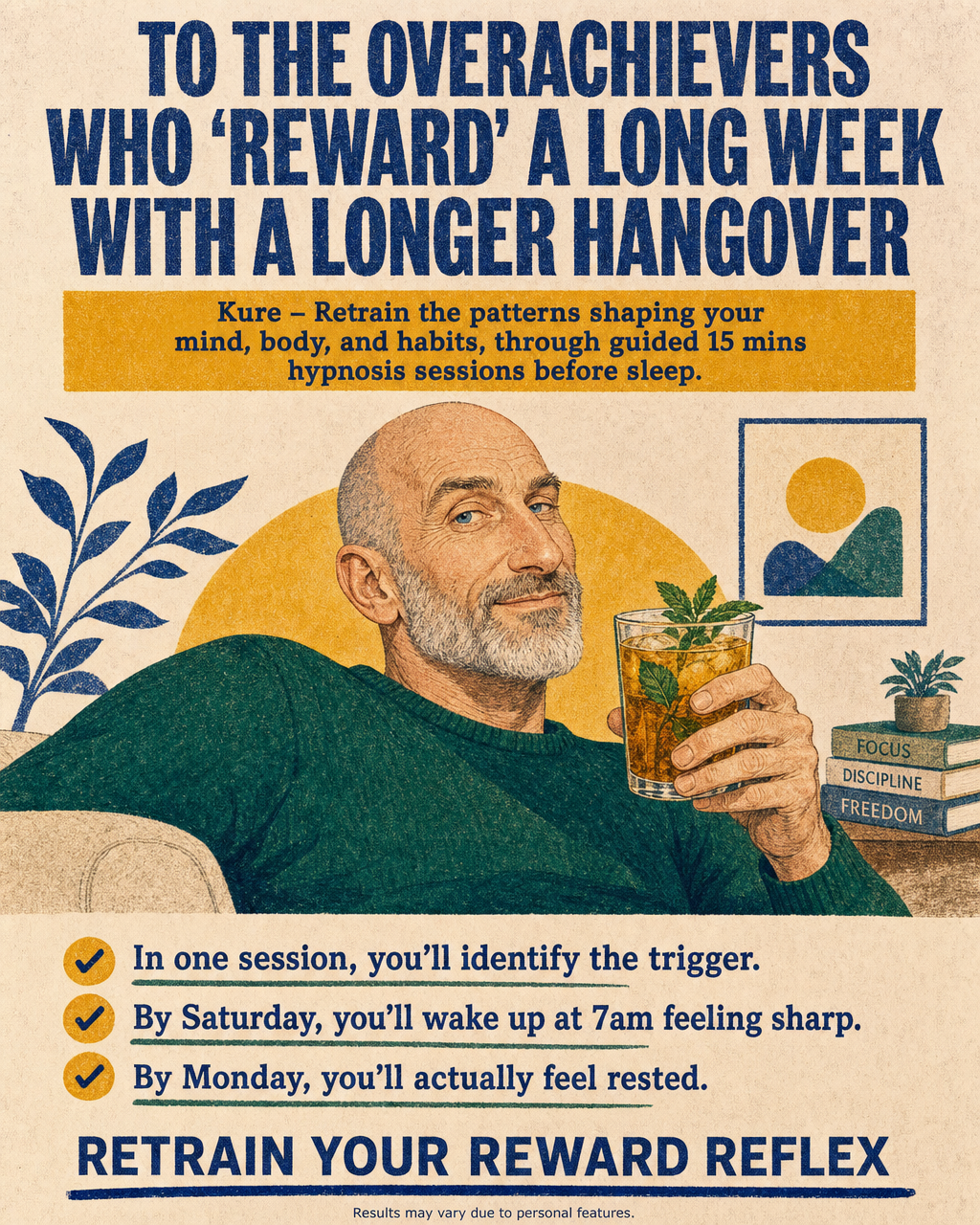 Hypnosis to Stop Drinking Facebook ad