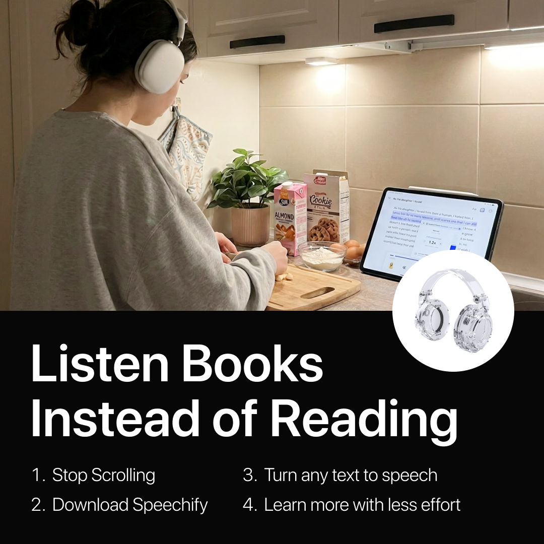 Speechify Facebook ad