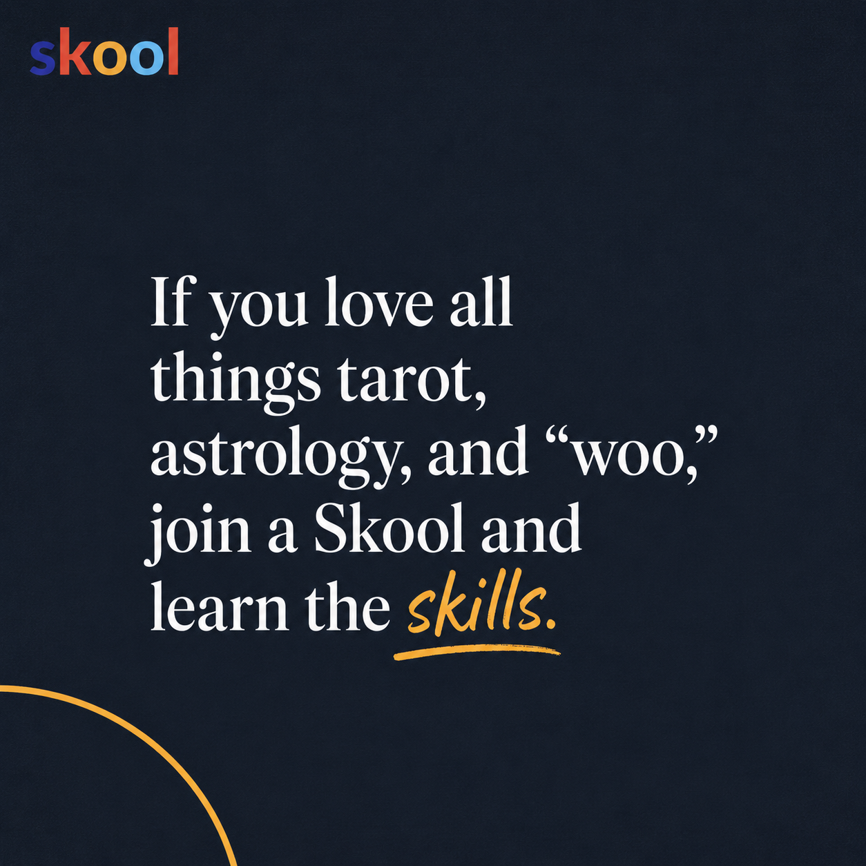 Skool Facebook ad