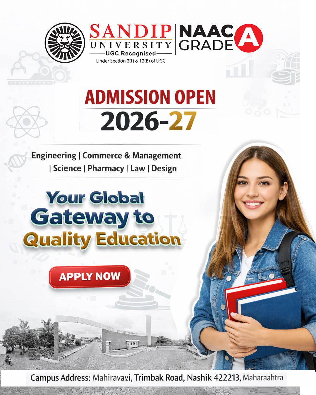 Sandip University International Facebook ad: Your future deserves more than just a degree…