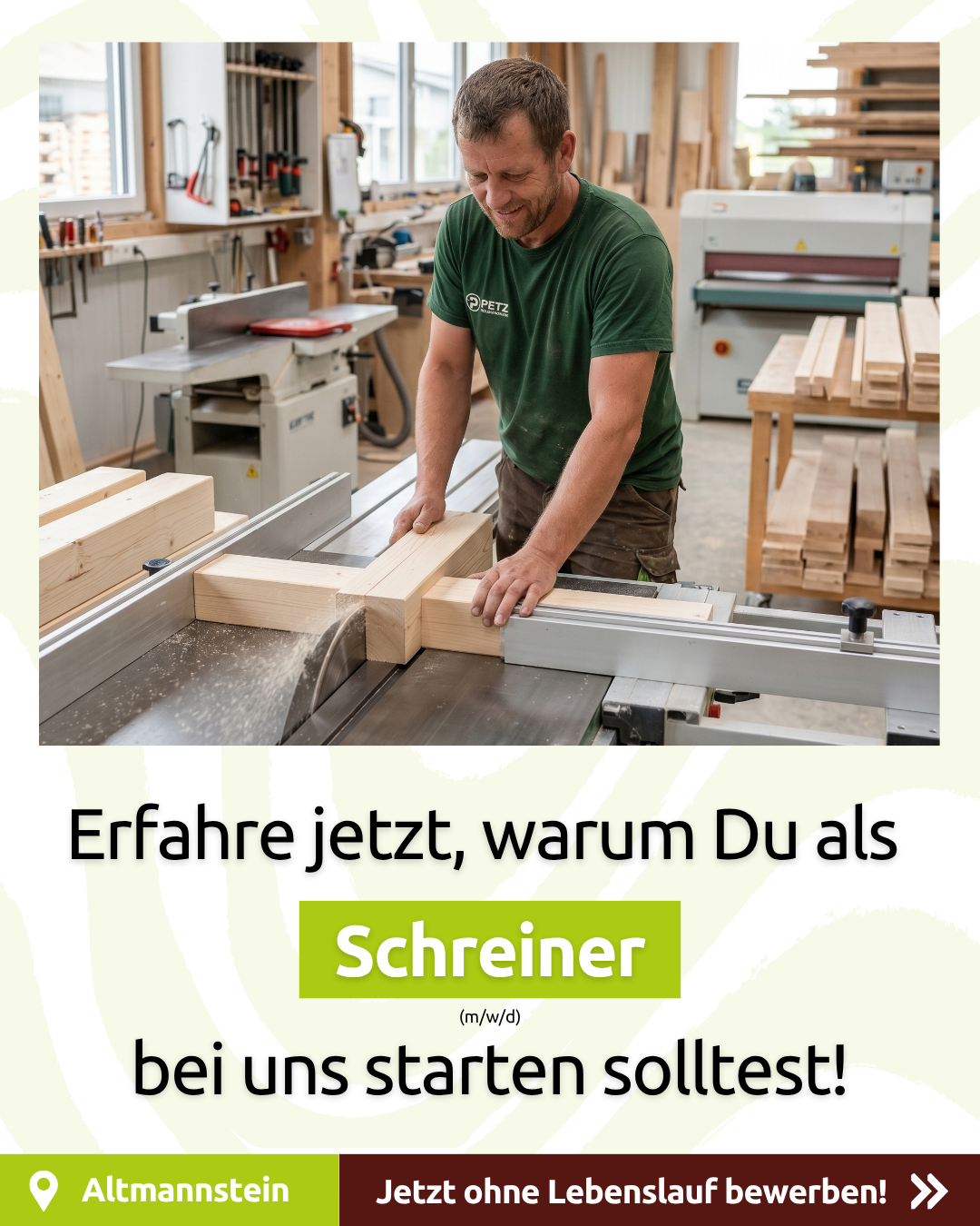 Petz Holzhandwerk Facebook ad
