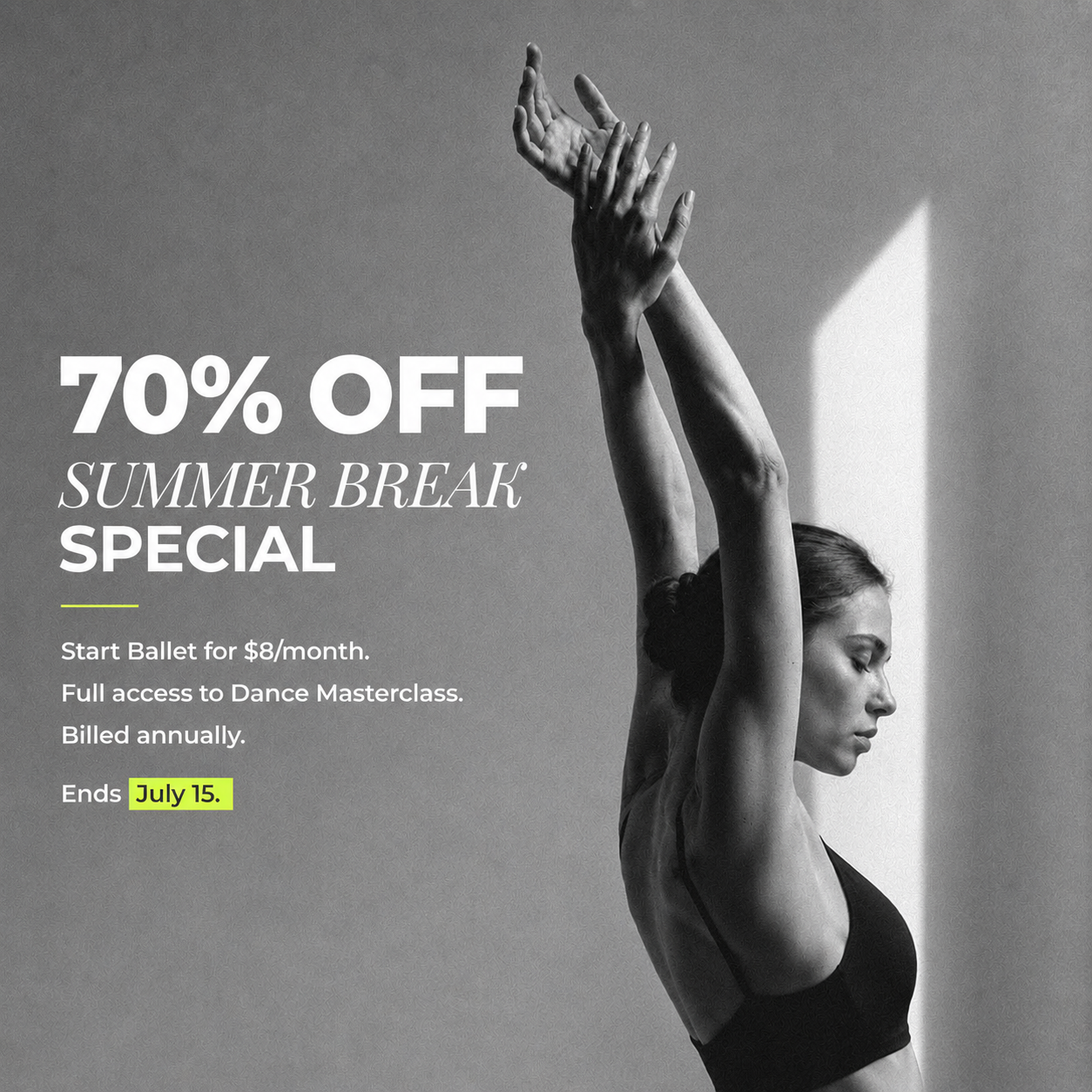 Dance Masterclass Facebook ad