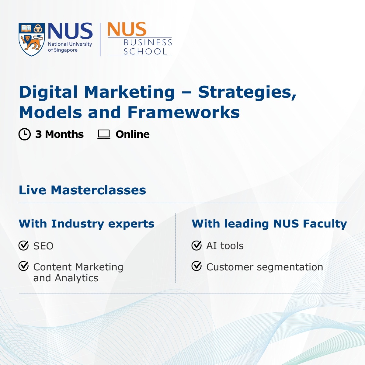 NUS Business School, National University of Singapore Facebook ad