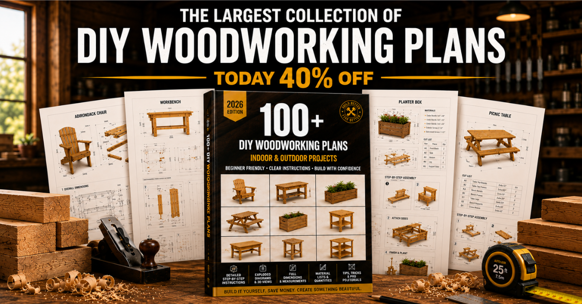 DIYProjectHub Facebook ad: 50% OFF TODAY!