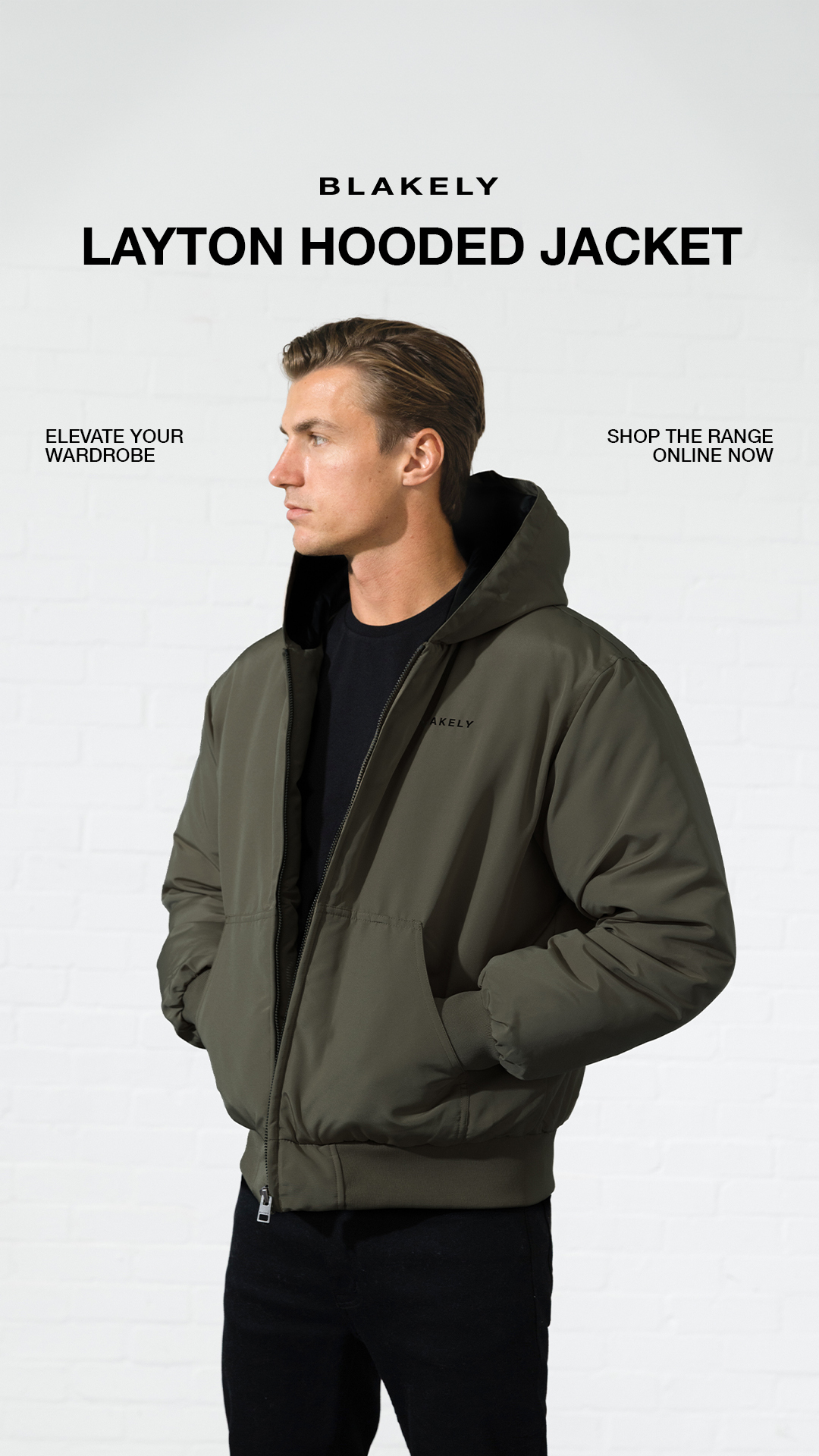 Blakely Clothing Co. Facebook ad: The Perfect Autumn/Winter Coat >