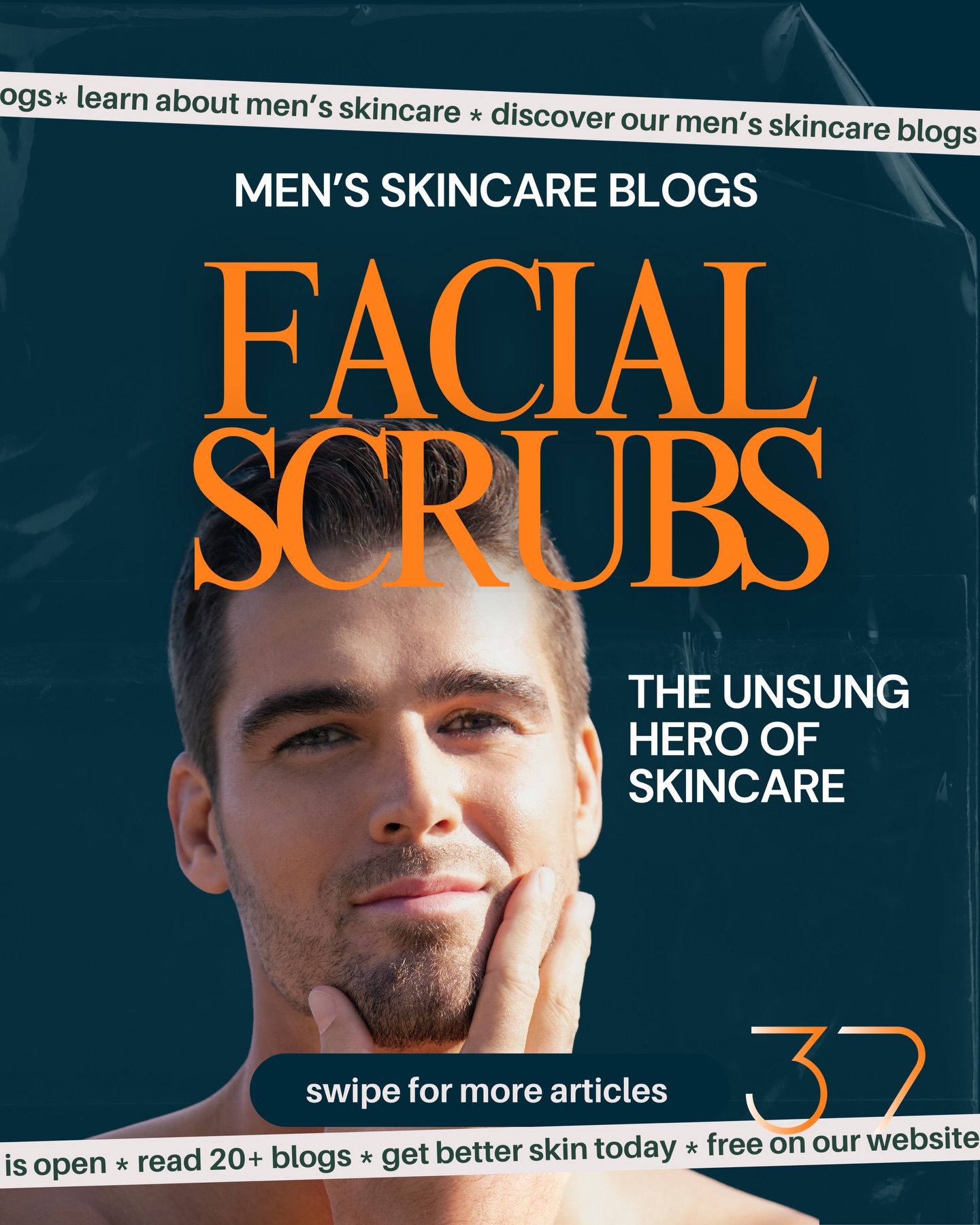 Thirty7 Facebook ad: Want to learn more about men’s skincare?