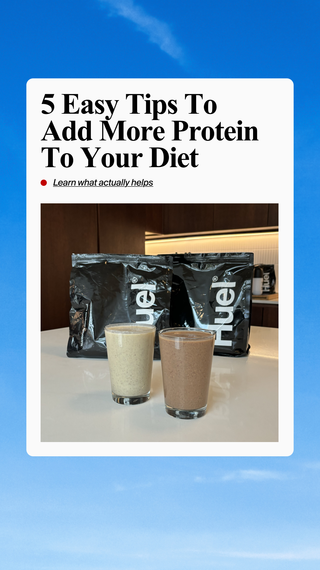 Huel Facebook ad