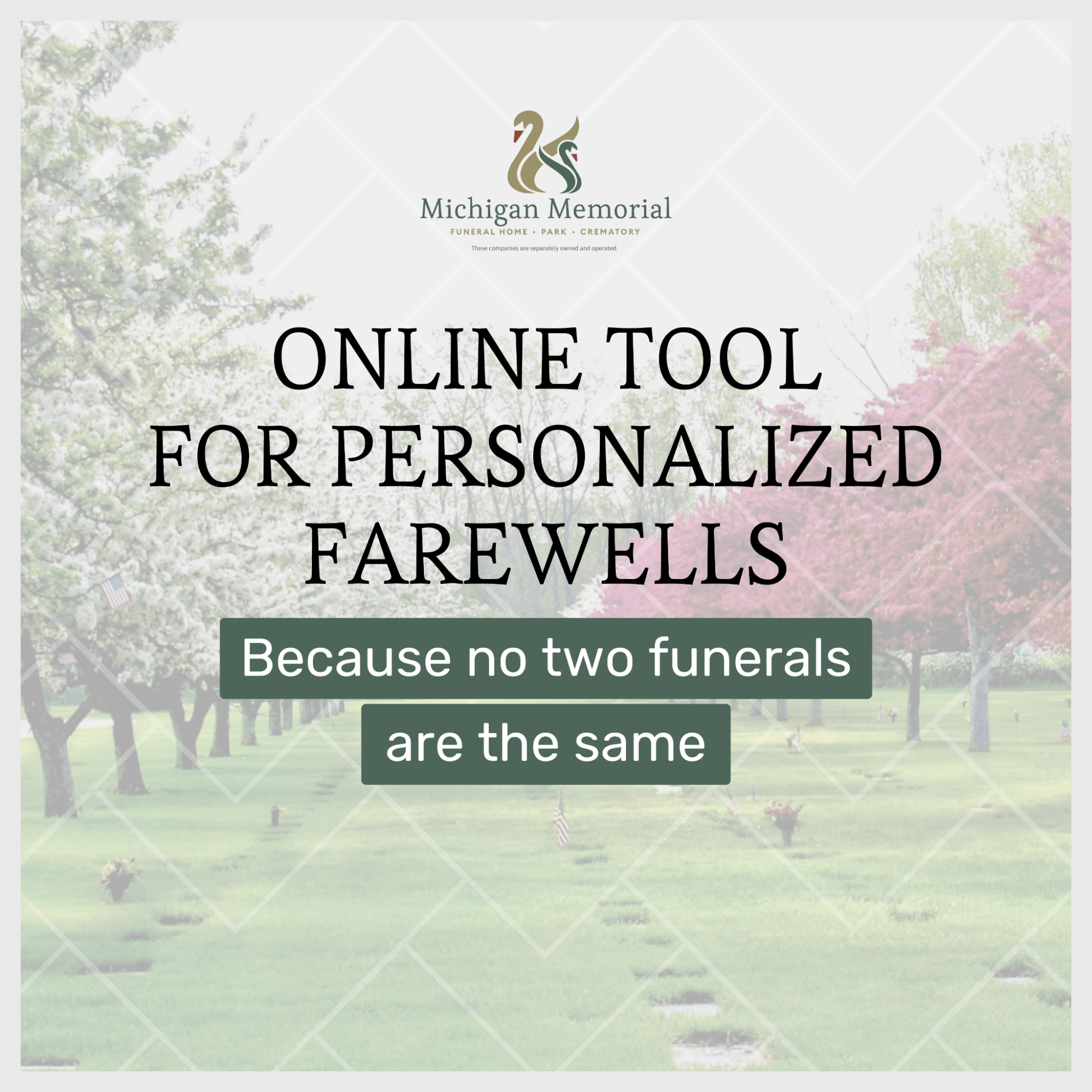 Michigan Memorial Facebook ad: Planning a funeral is a delicate process, but…