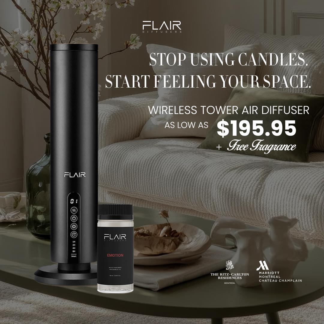 Flair Diffusers Facebook ad: 2x More Power, 60% OFF