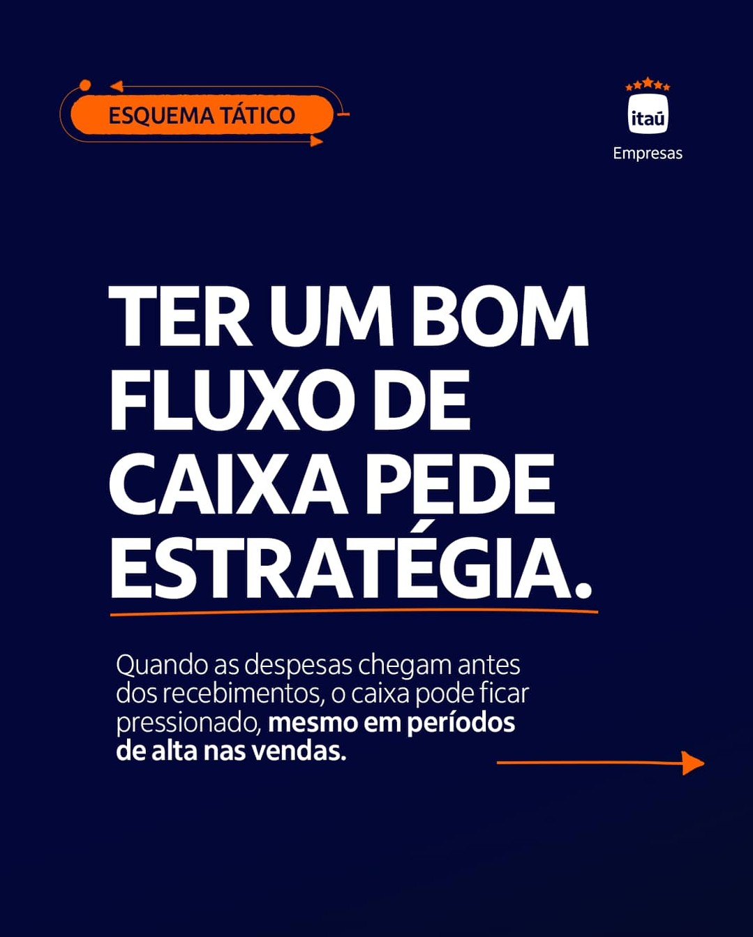Itaú Empresas Facebook ad: Em jogo decisivo, estoque desalinhado custa caro.