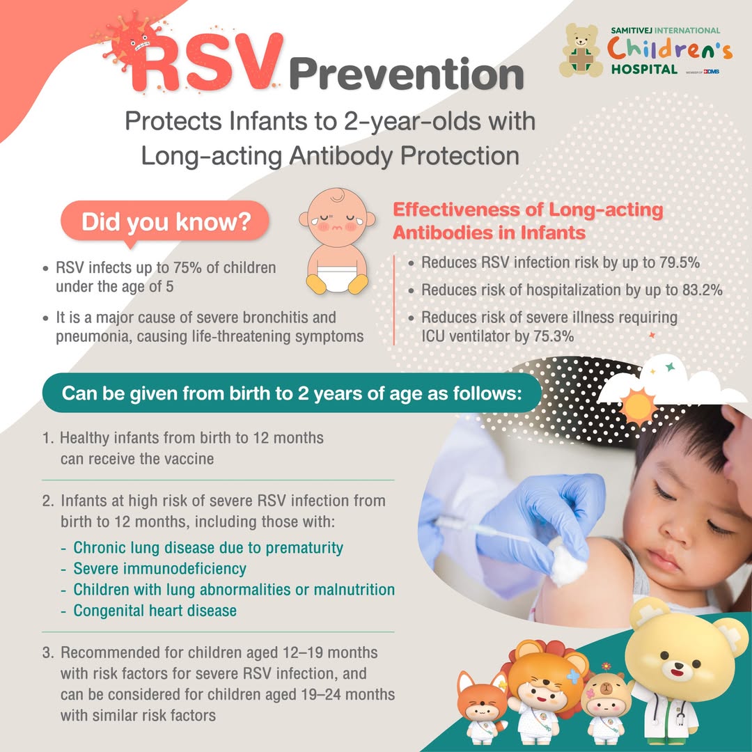 Samitivej International Children's Hospital Facebook ad: RSV in some infants can quickly become severe…