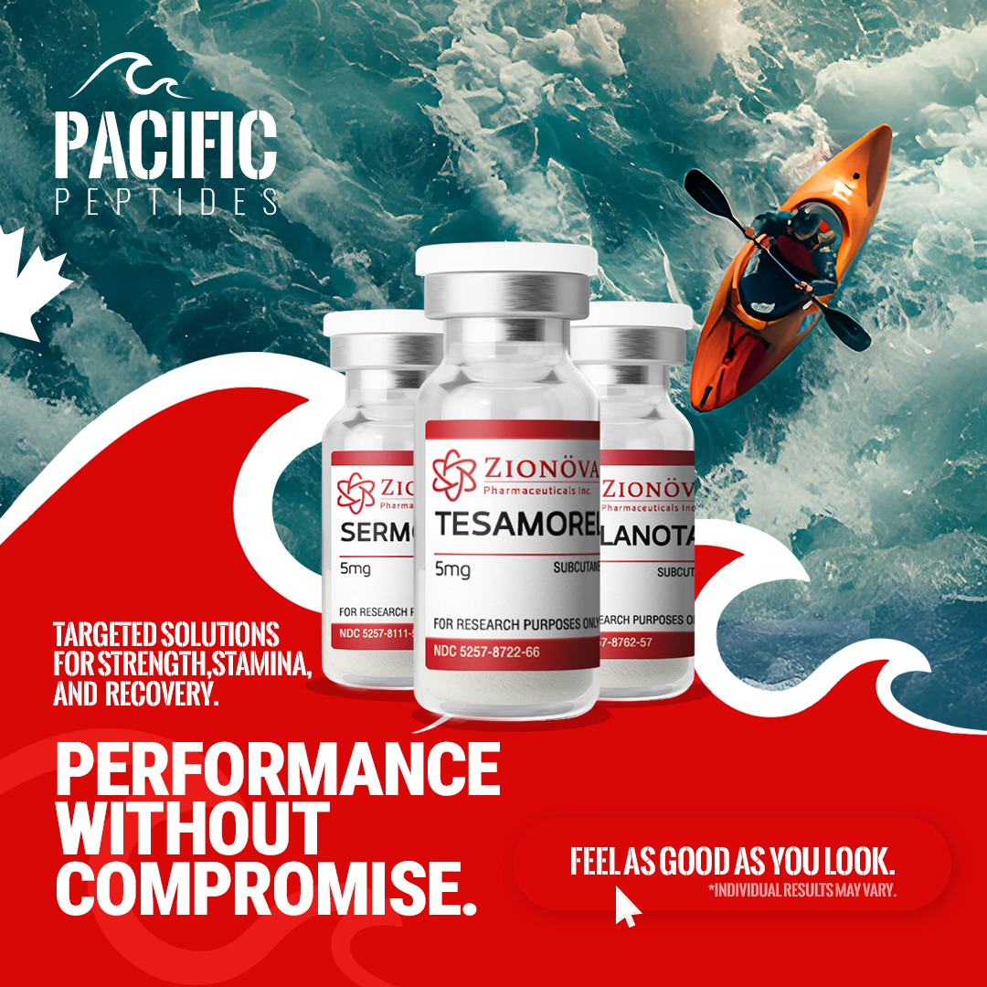 Pacific Peptides Facebook ad from Dec 19, 2025