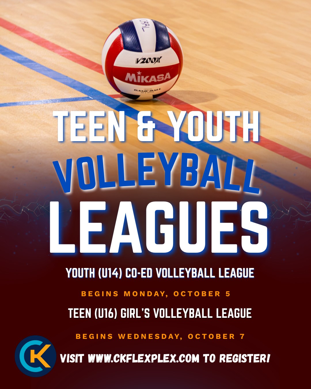 CK Flex Plex Facebook ad: Volleyball Programs | ckflexplex.com