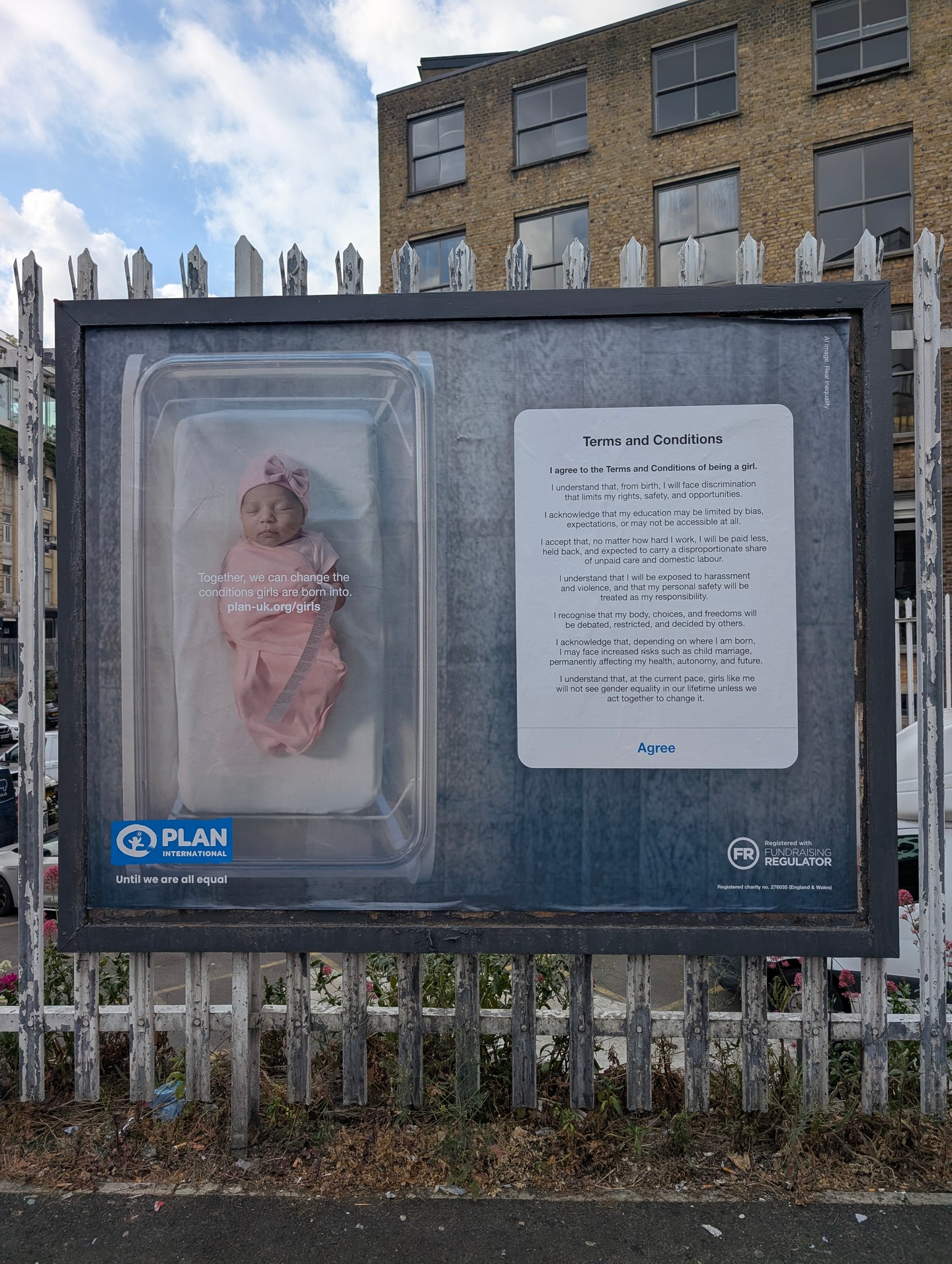 Plan International UK Facebook ad: Change the conditions