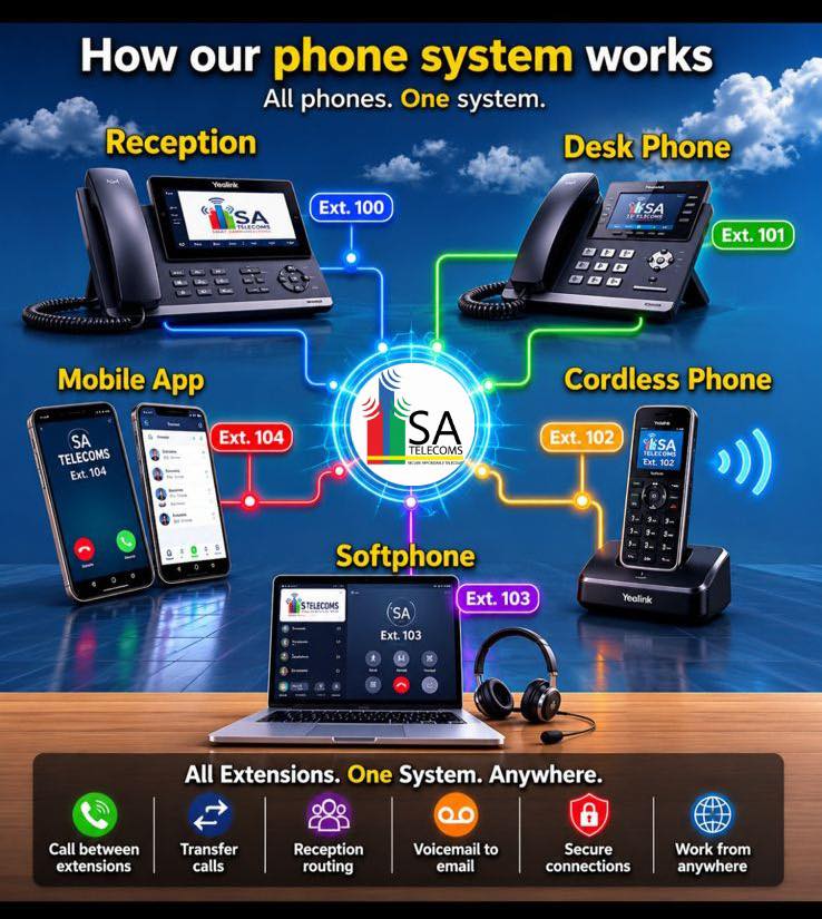 SA Telecoms Facebook ad: ALL YOUR BUSINESS PHONES.