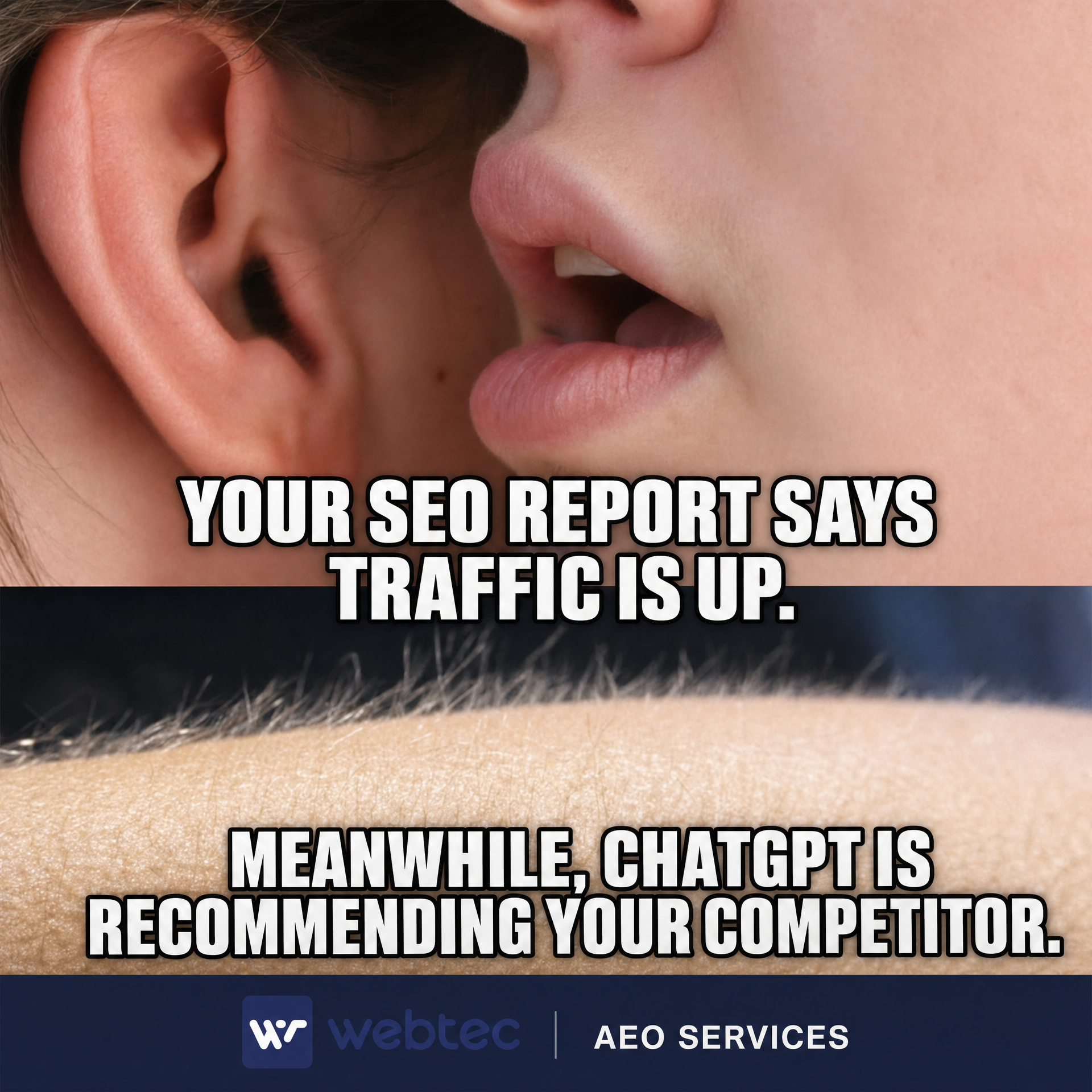 Webtec Facebook ad: If You’re Not the Recommendation, Your Competitor Is.