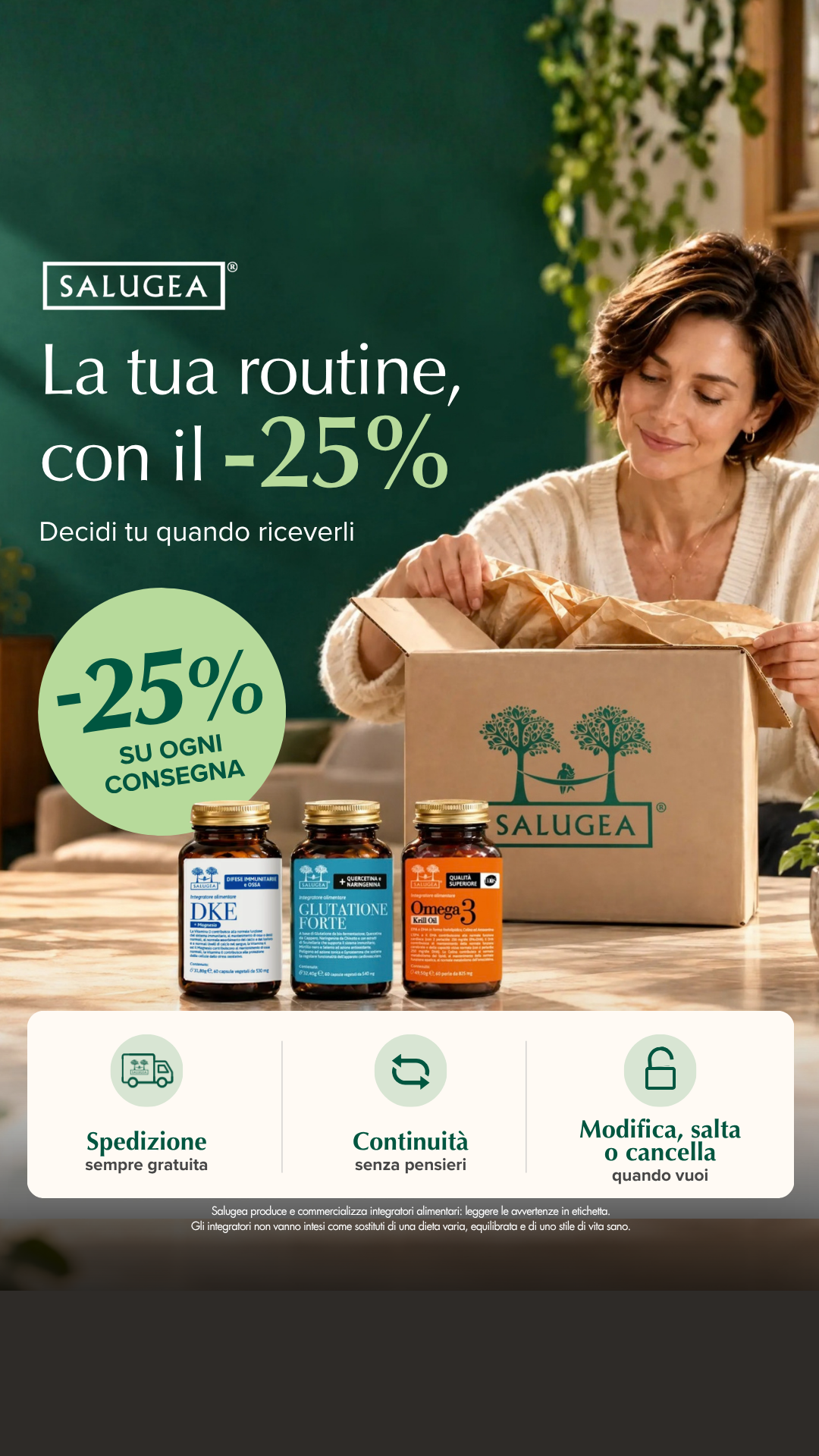 Salugea Facebook ad: La tua routine, con il -25%
