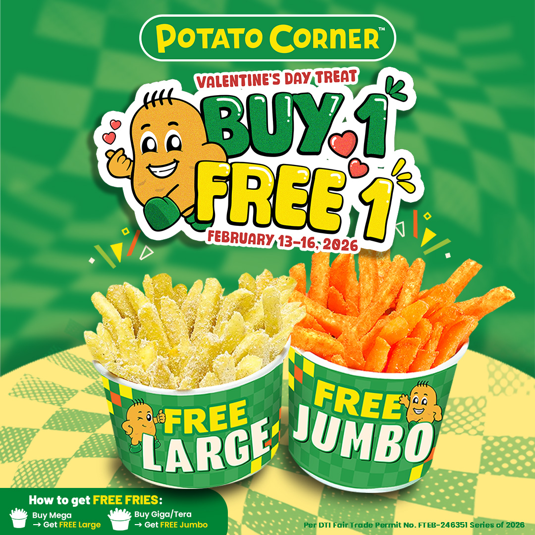 Potato Corner Facebook ad: Double the Fries this Valentine's!