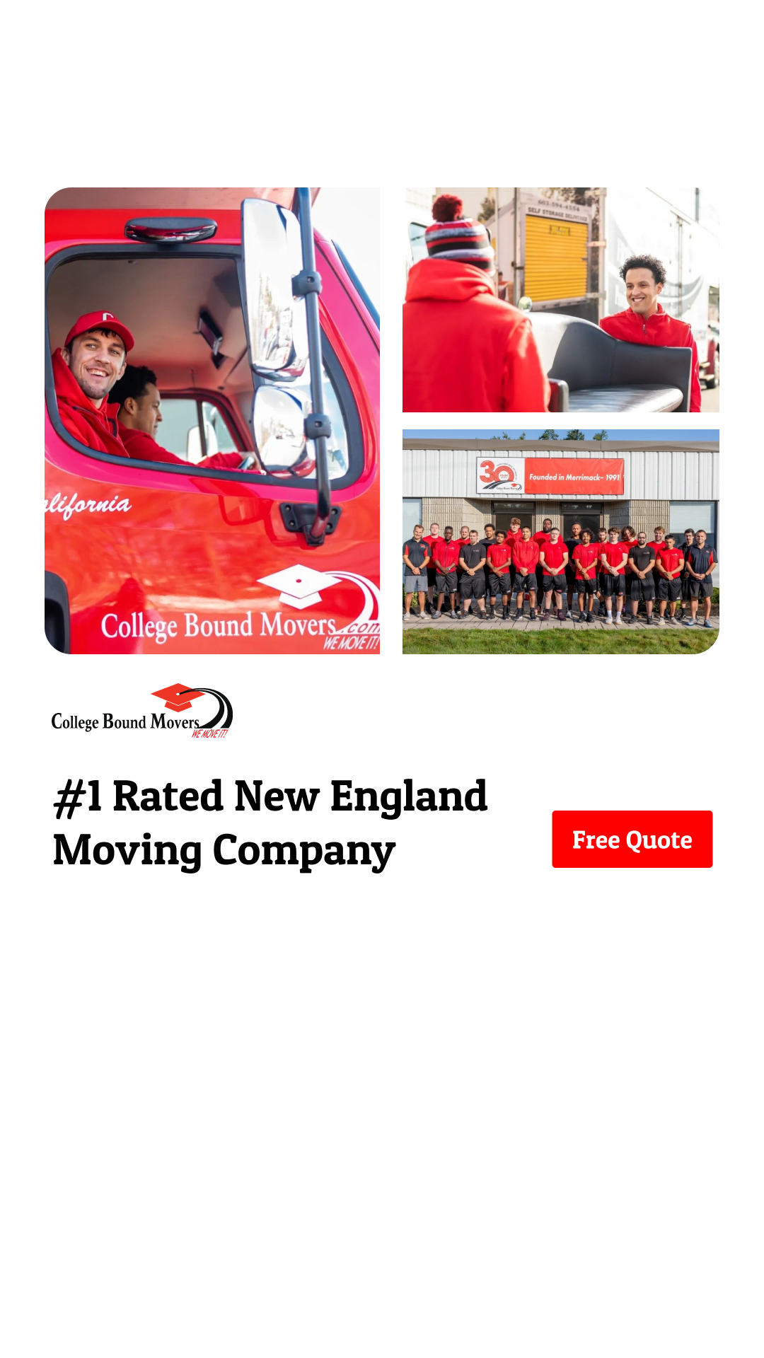 College Bound Movers Facebook ad from Mar 10, 2025