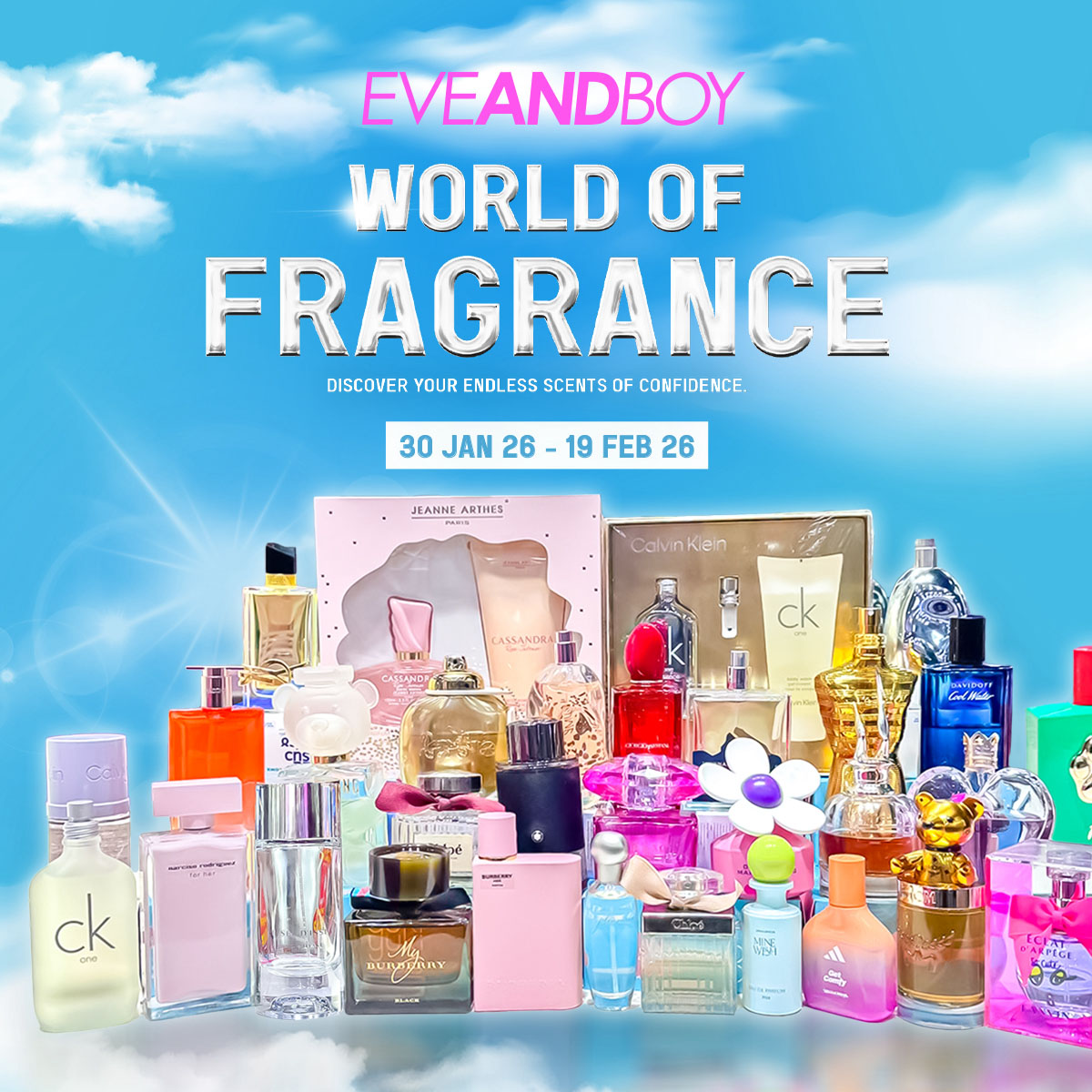 Eveandboy Facebook ad: EVEANDBOY WORLD OF FRAGRANCE 2026