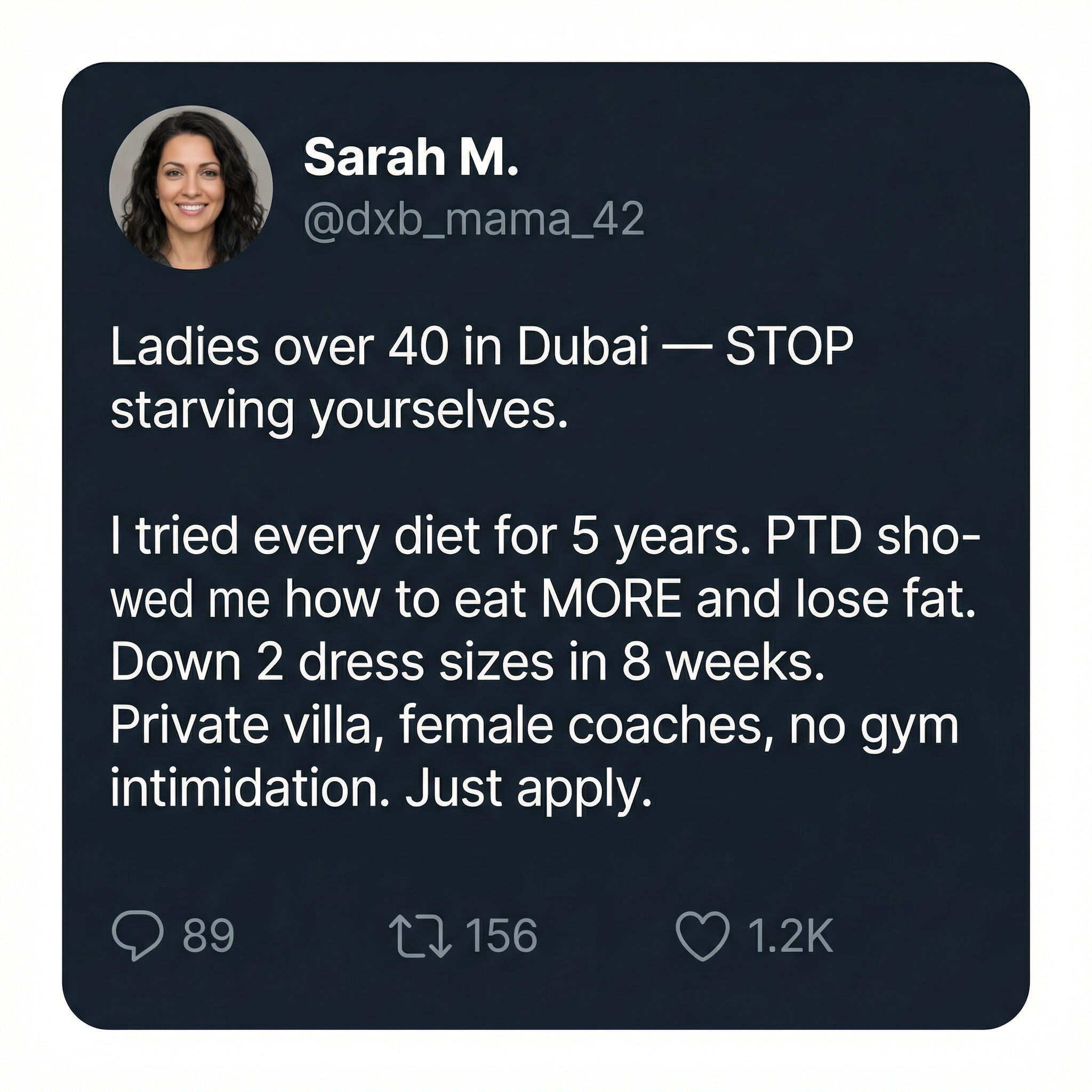 PTD Fitness UAE Facebook ad